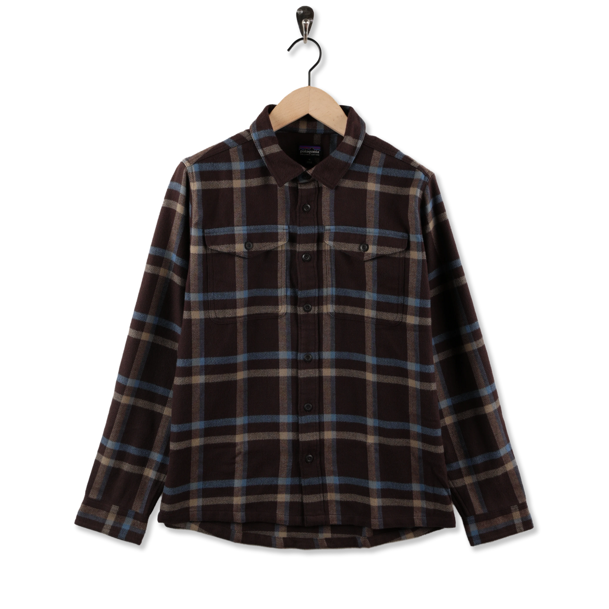 Patagonia Fjord Flannel Shirt Crossing / Den Brown - Back