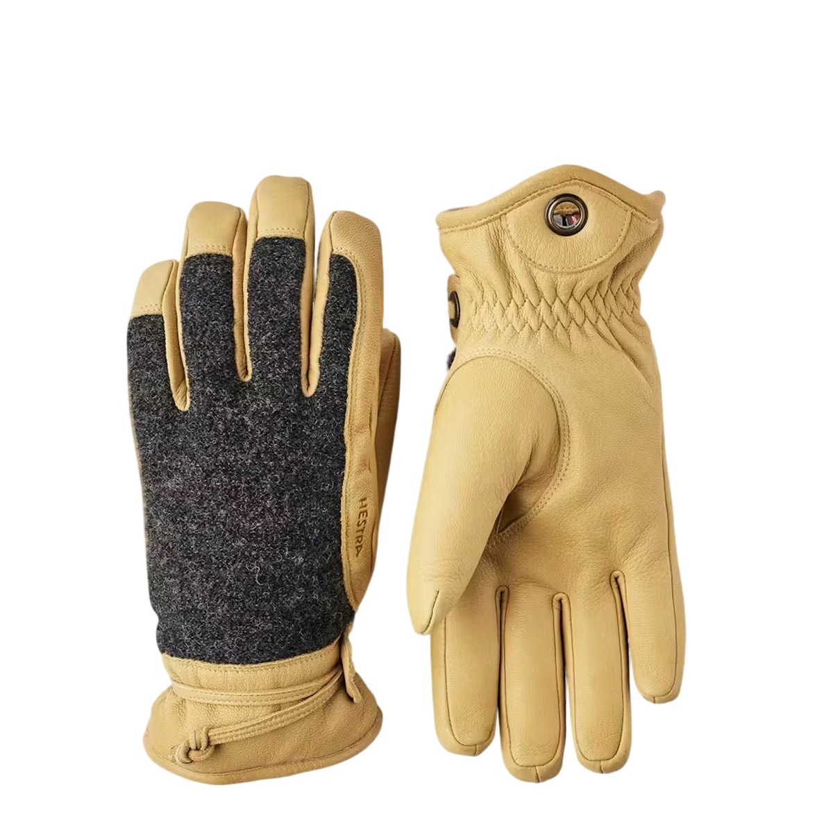 Hestra Daniel Gloves Charcoal/Tan - View 1