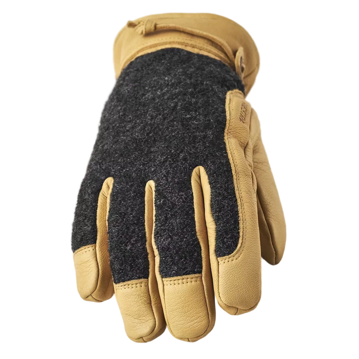 Hestra Daniel Gloves Charcoal/Tan - View 2