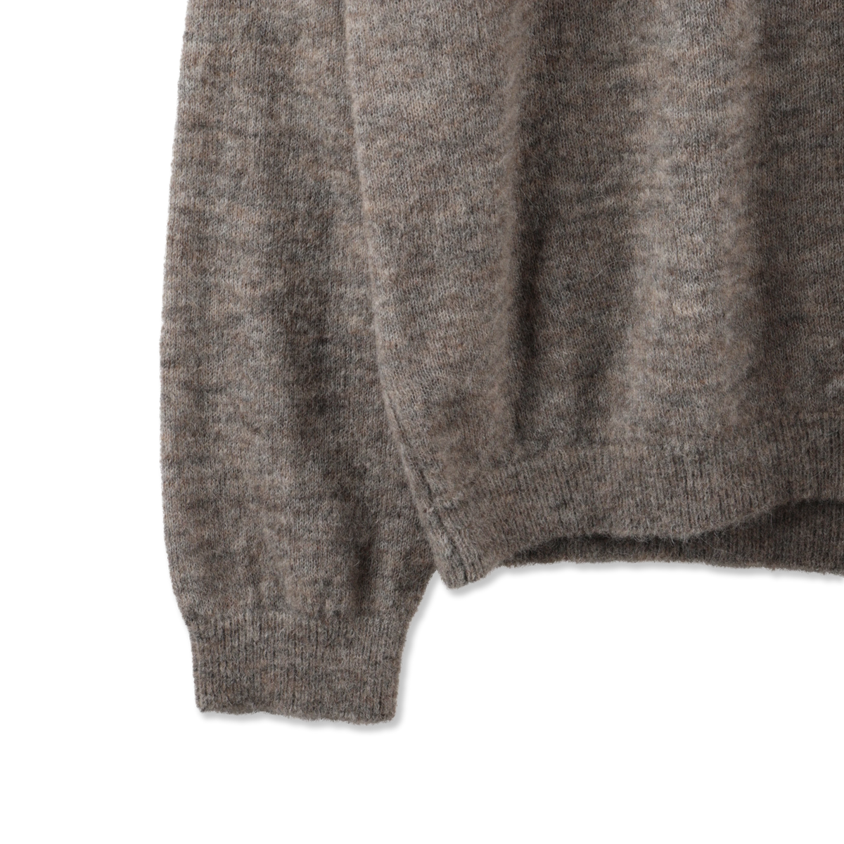 Norse Projects Gudme Baby Alpaca Stripe Polo Walnut - Detail 4