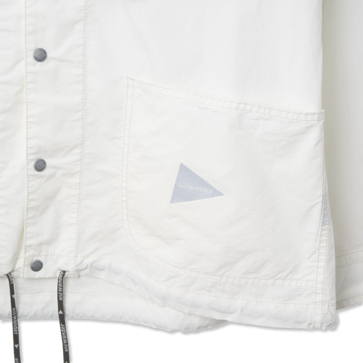 And Wander Cordura Cotton Rip Shirt Jacket White - Detail 2