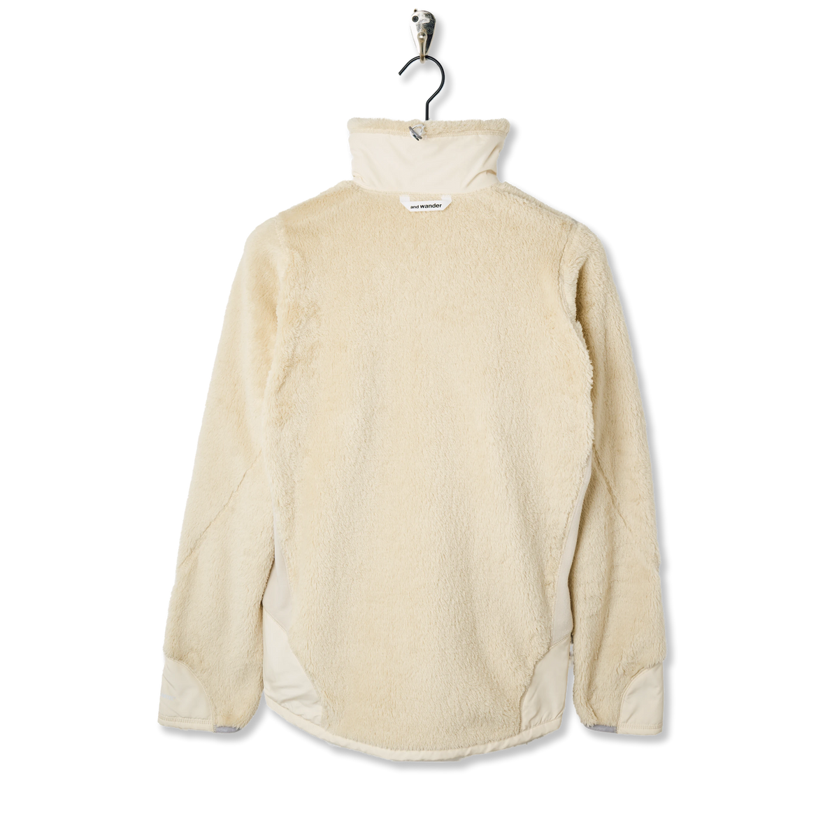 And Wander High Loft Fleece Jacket Off White - Back