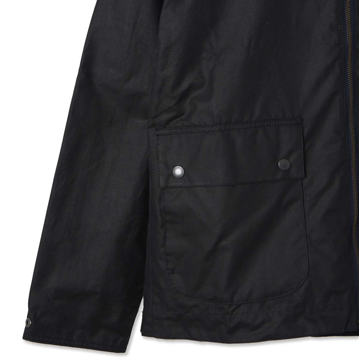 Barbour Bedale Short Waxed Jacket Navy - Detail 3