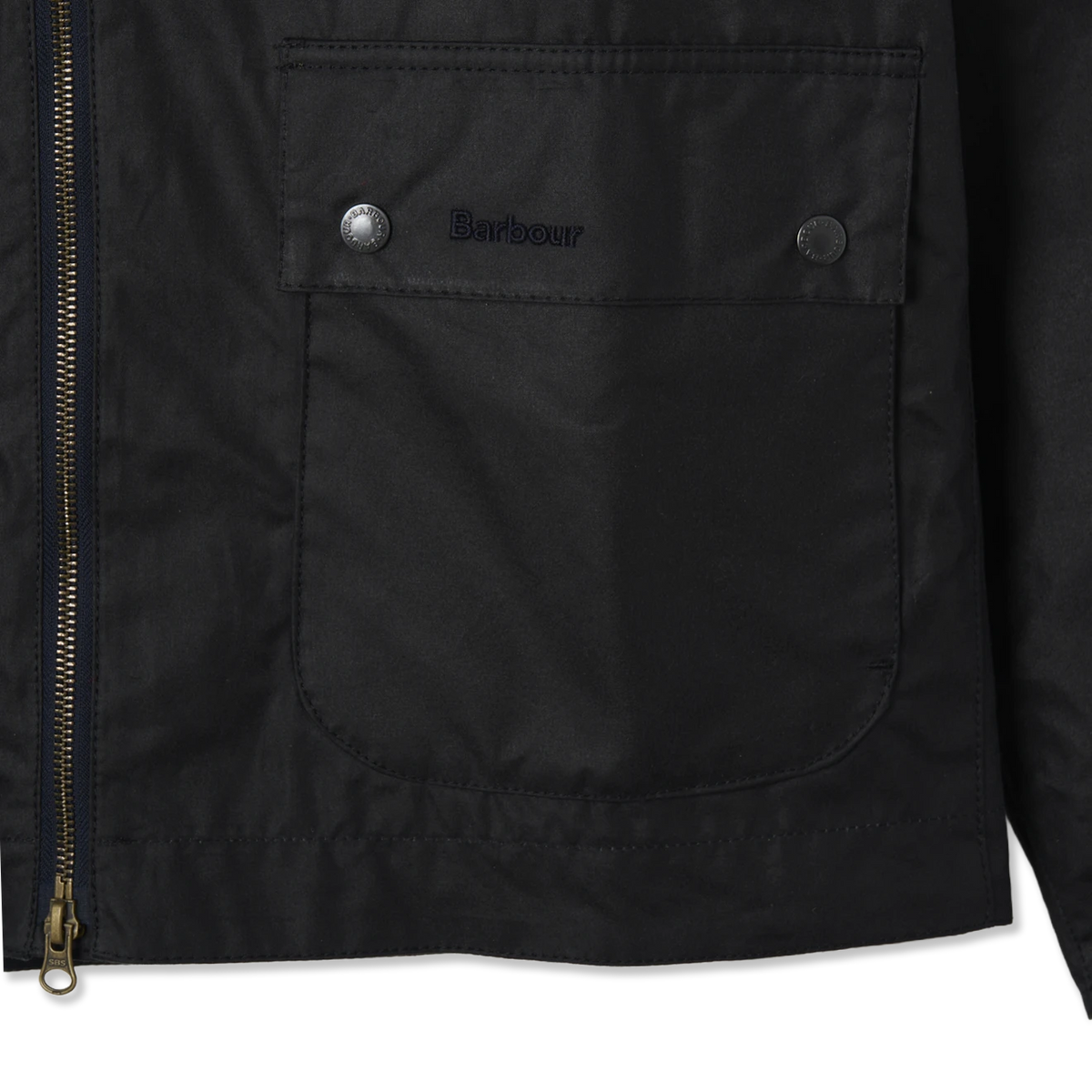 Barbour Bedale Short Waxed Jacket Navy - Detail 5
