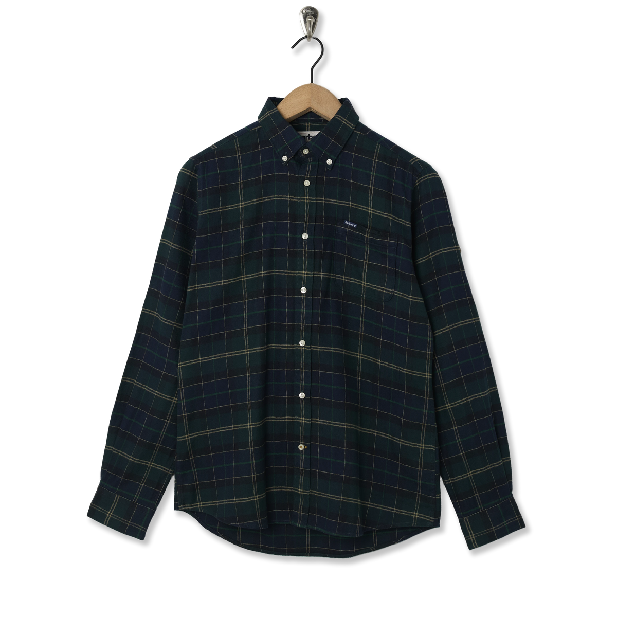 Barbour Kyeloch Tailored Tartan Shirt Green Loch - Front