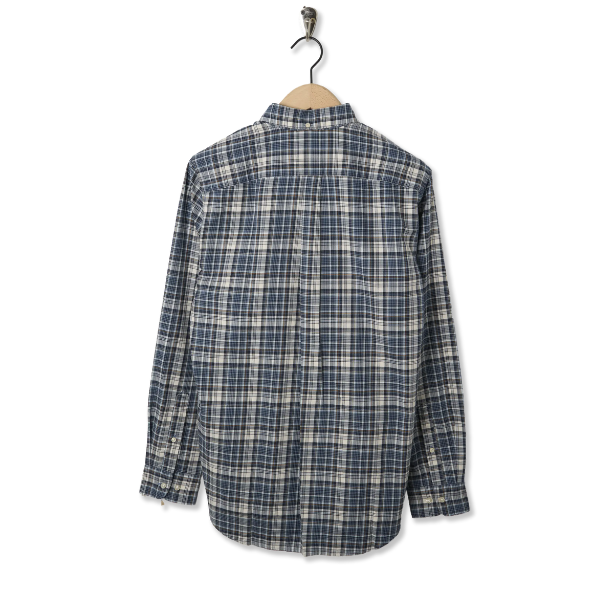 Barbour Mosswood Tailored Fit Checked Shirt Navy - Back