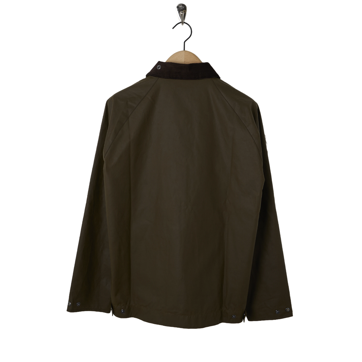 Barbour Short Bedale Wax Jacket Brown - Back