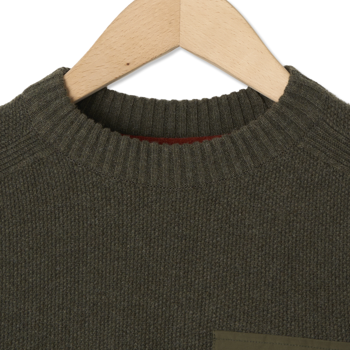 Barbour Stockham Texture Crew Neck Sweater Beech - Detail 3