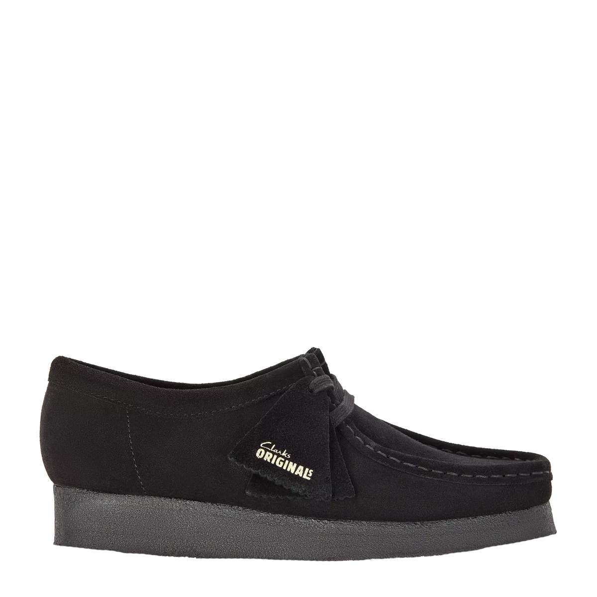 Clarks Originals Wallabee Shoes Black Suede