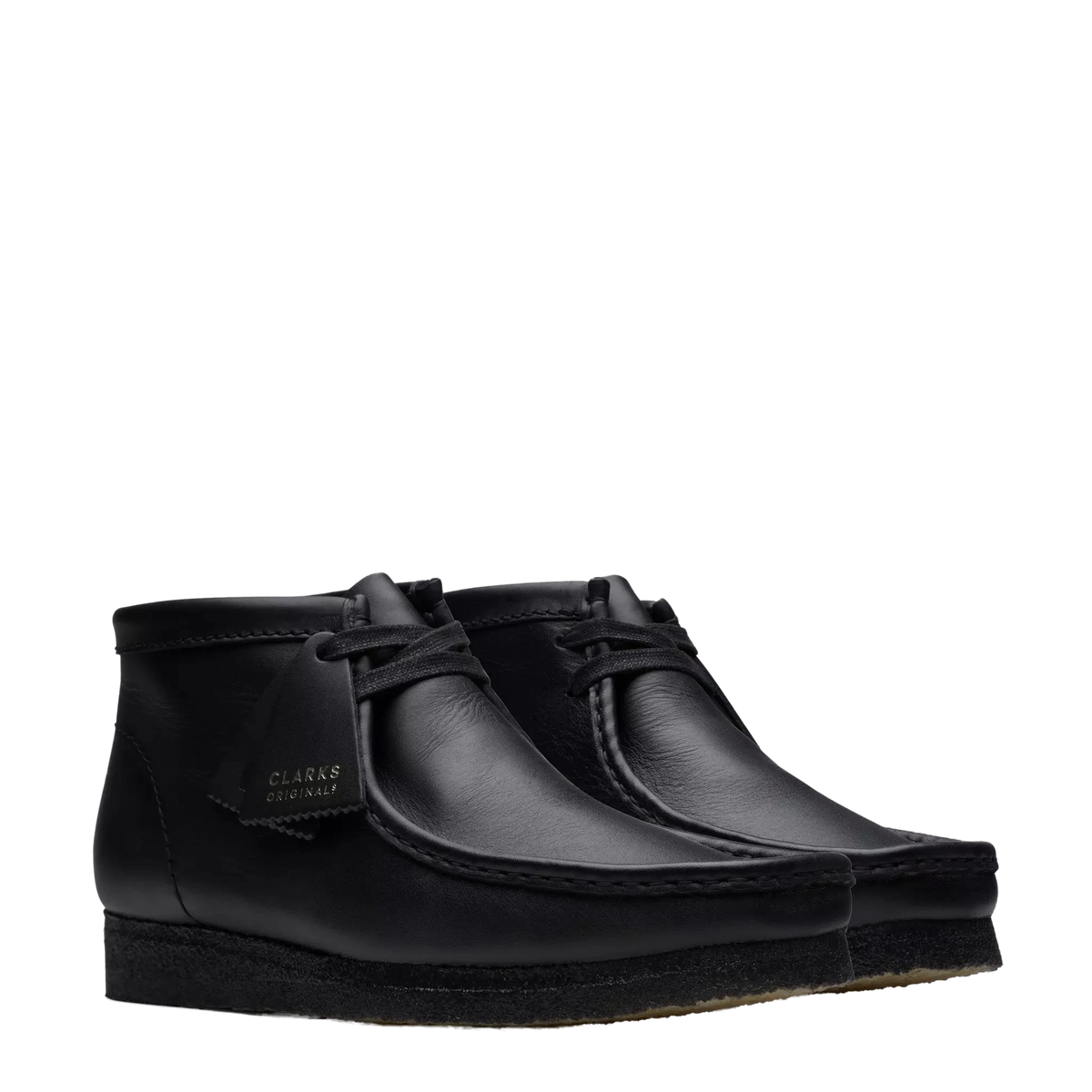 Clarks Wallabee Boot Black Leather - View 2