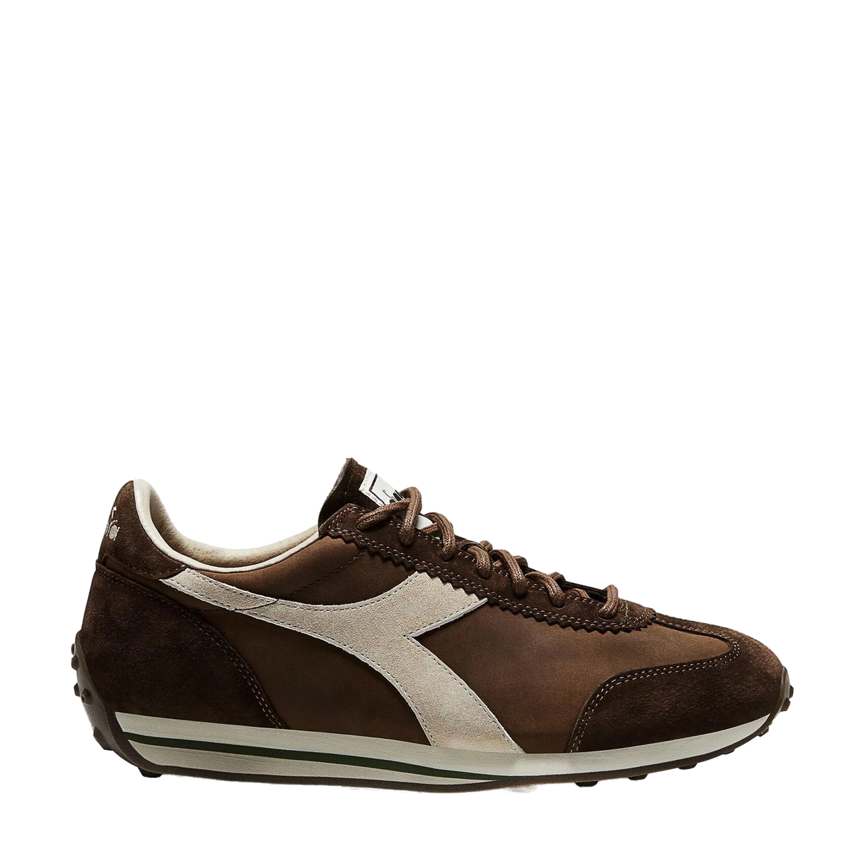 Diadora Rally Waxed Trainer Brown Chestnut - View 1