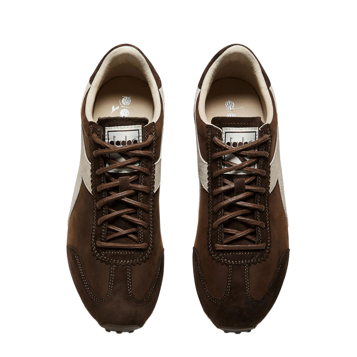 Diadora Rally Waxed Trainer Brown Chestnut - View 3