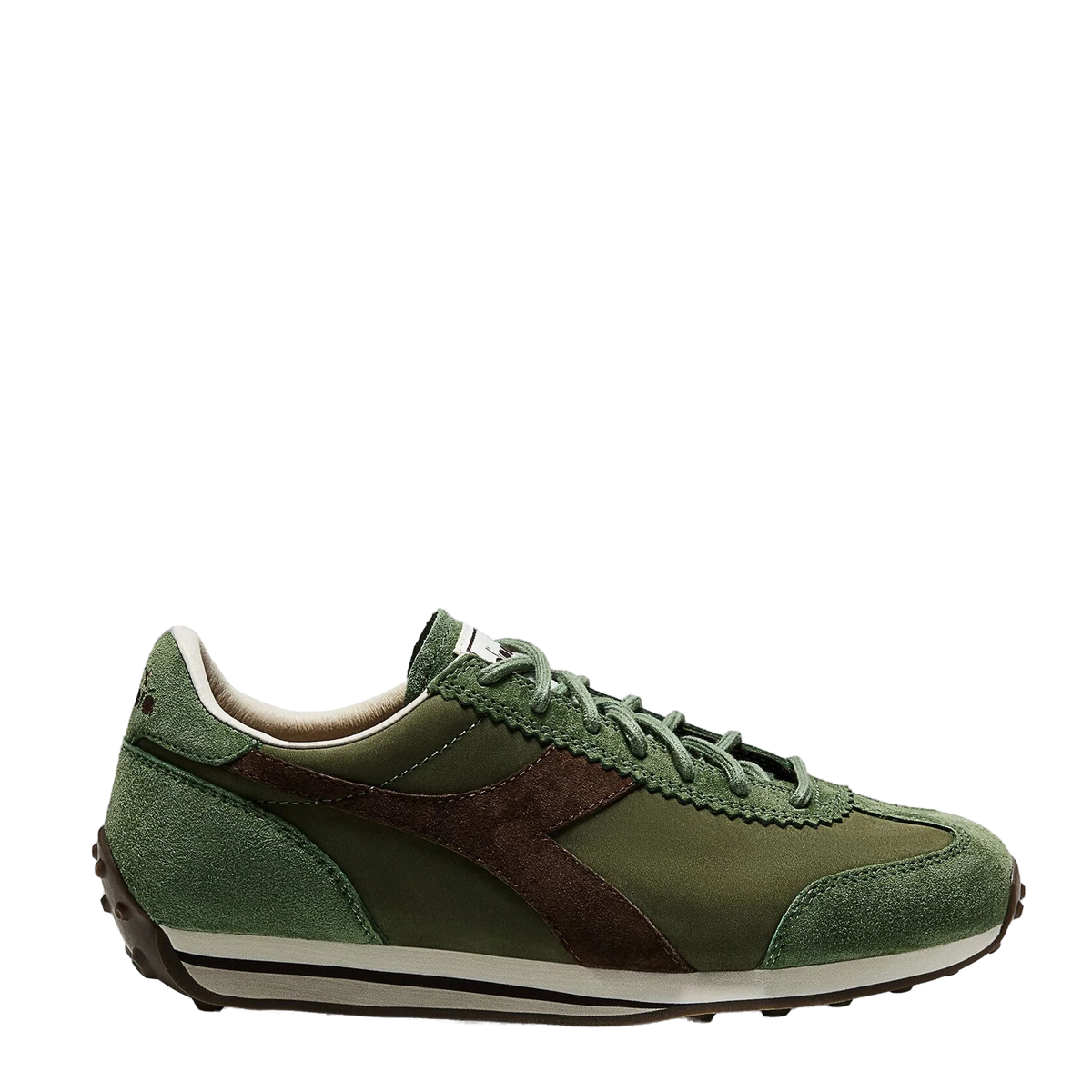 Diadora Rally Waxed Trainer Green Chive - View 1