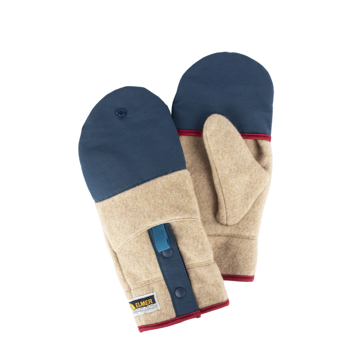 Elmer Gloves Recycled Wool Fleece Flip Top Glove Camel