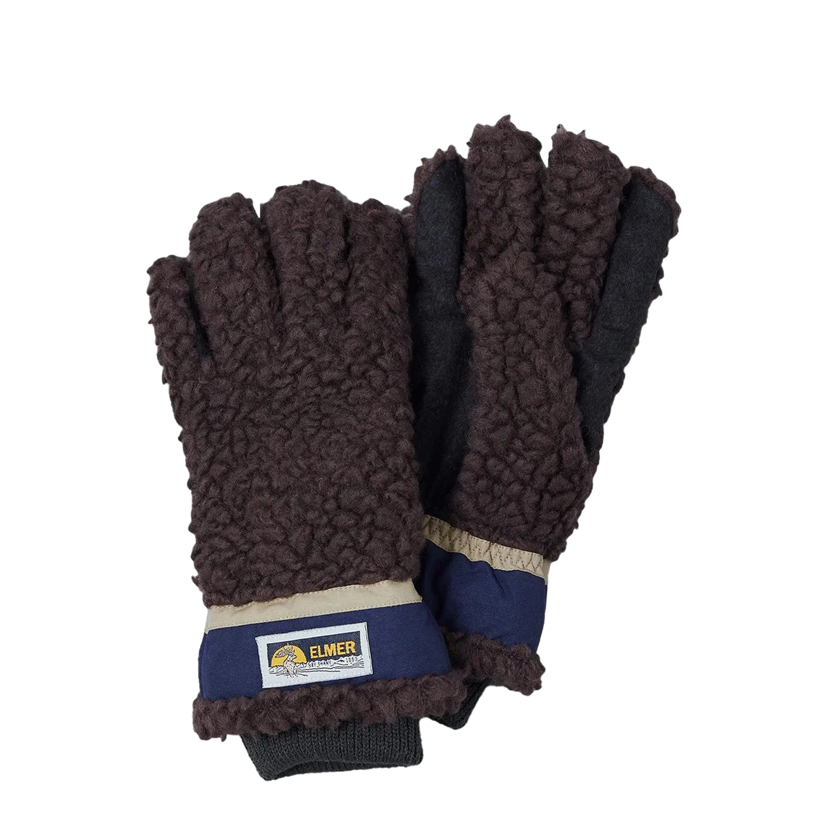 Elmer Gloves Wool Pile 5 Finger Glove Brown