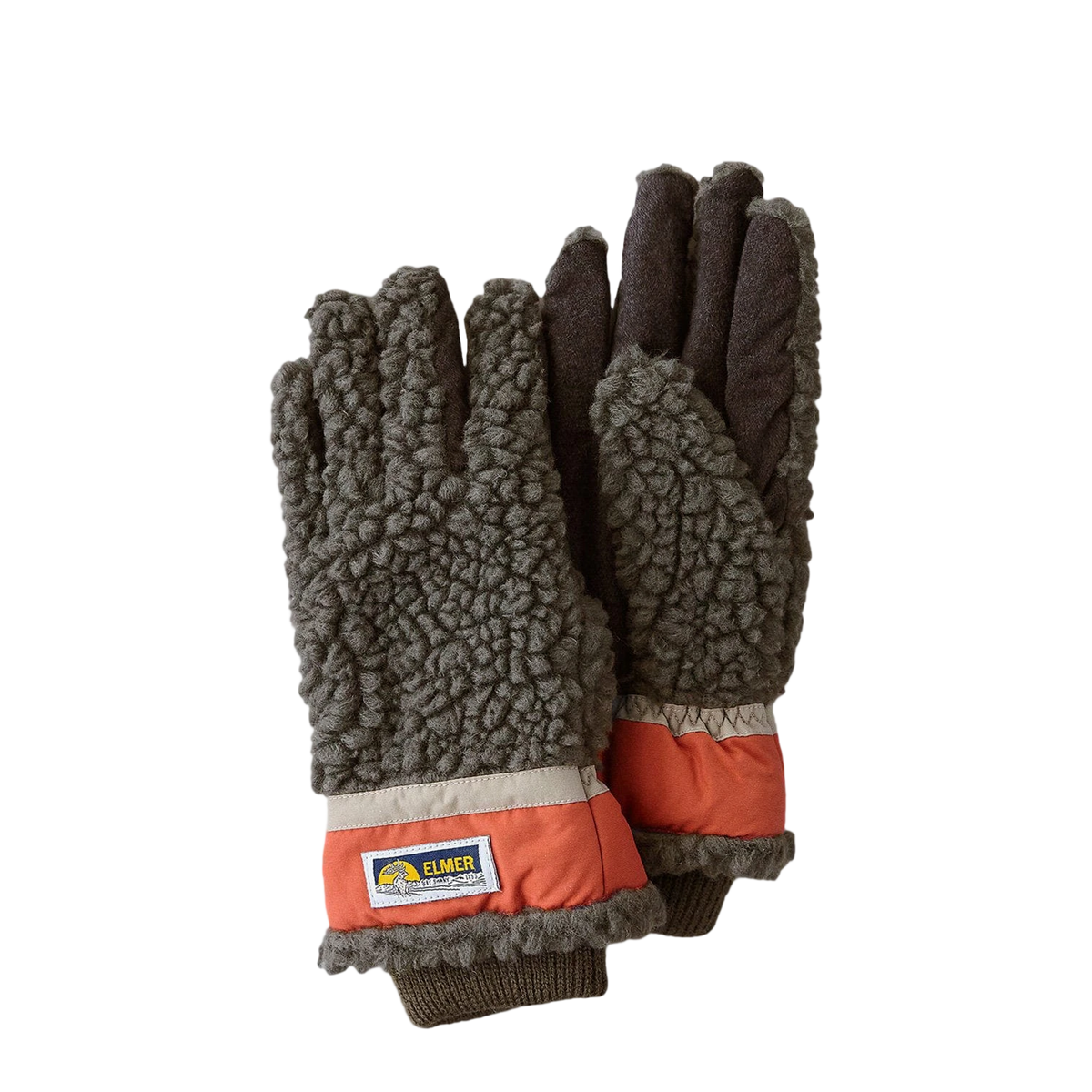 Elmer Gloves Wool Pile 5 Finger Glove Khaki
