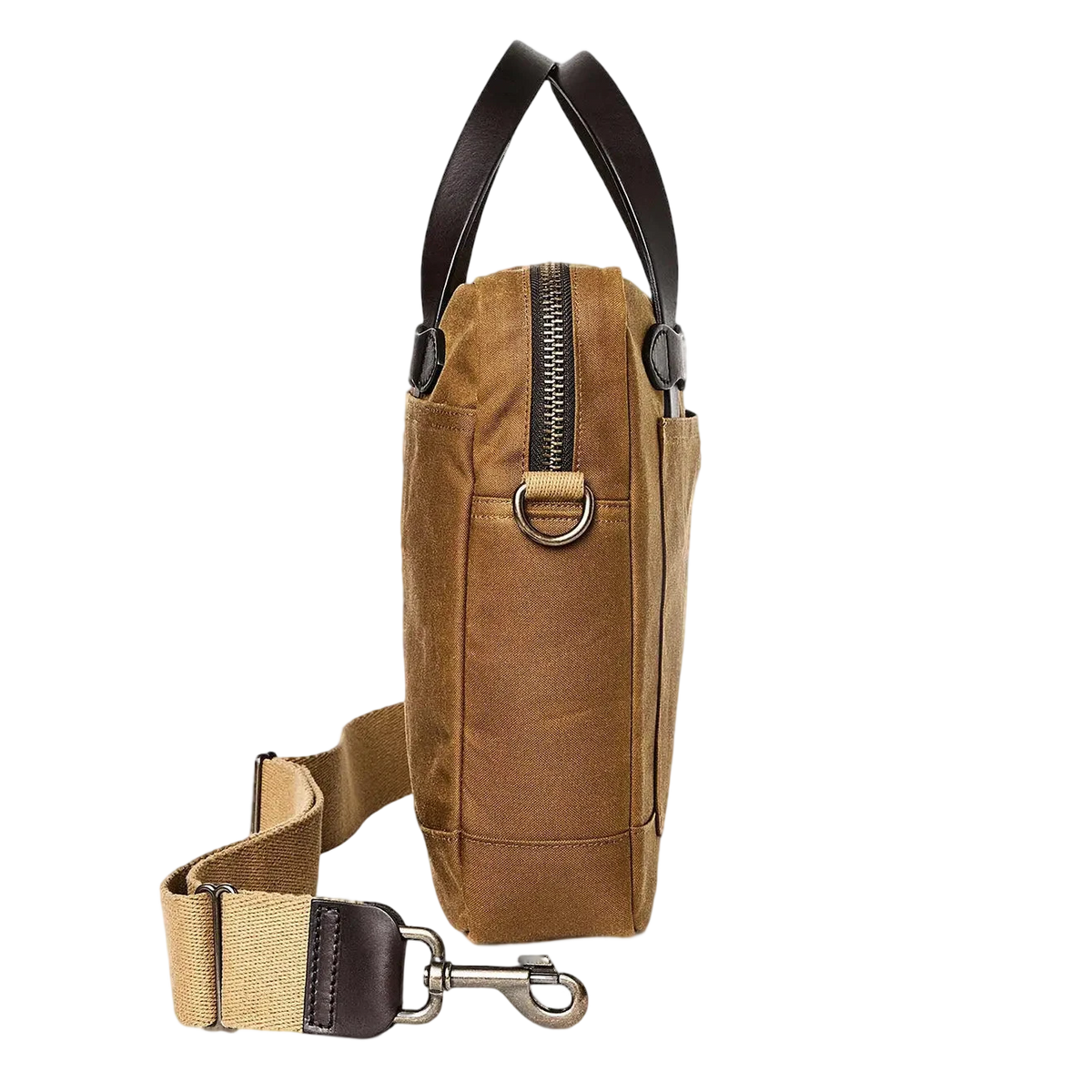 Filson Tin Cloth Compact Briefcase Dark Tan - View 4