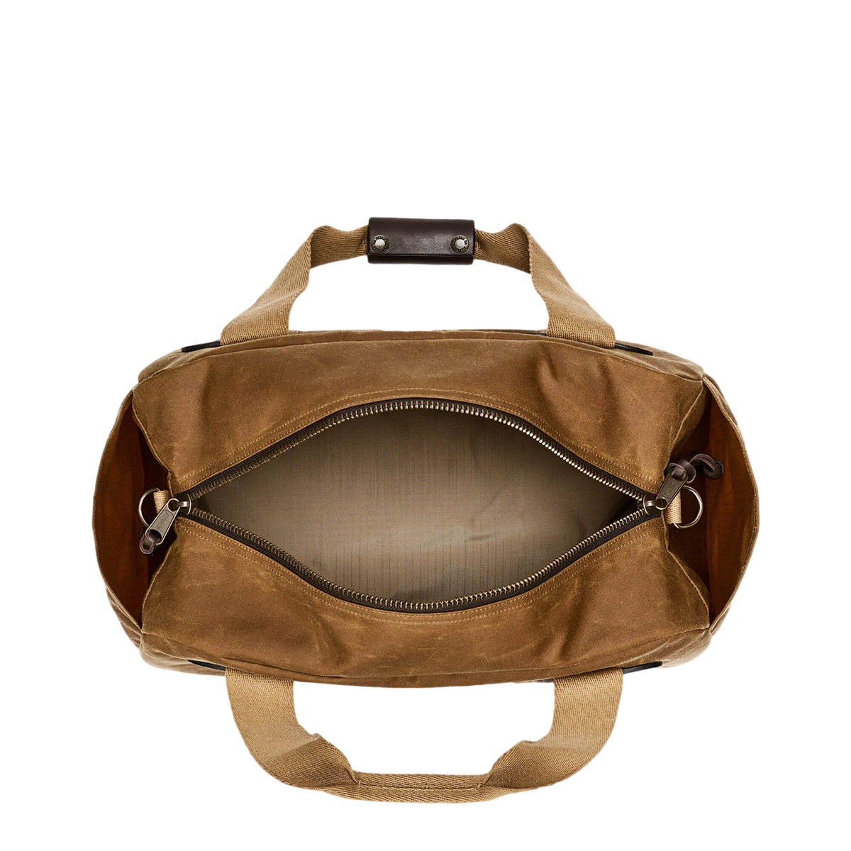 Filson Tin Cloth Small Duffle Bag Dark Tan - View 4