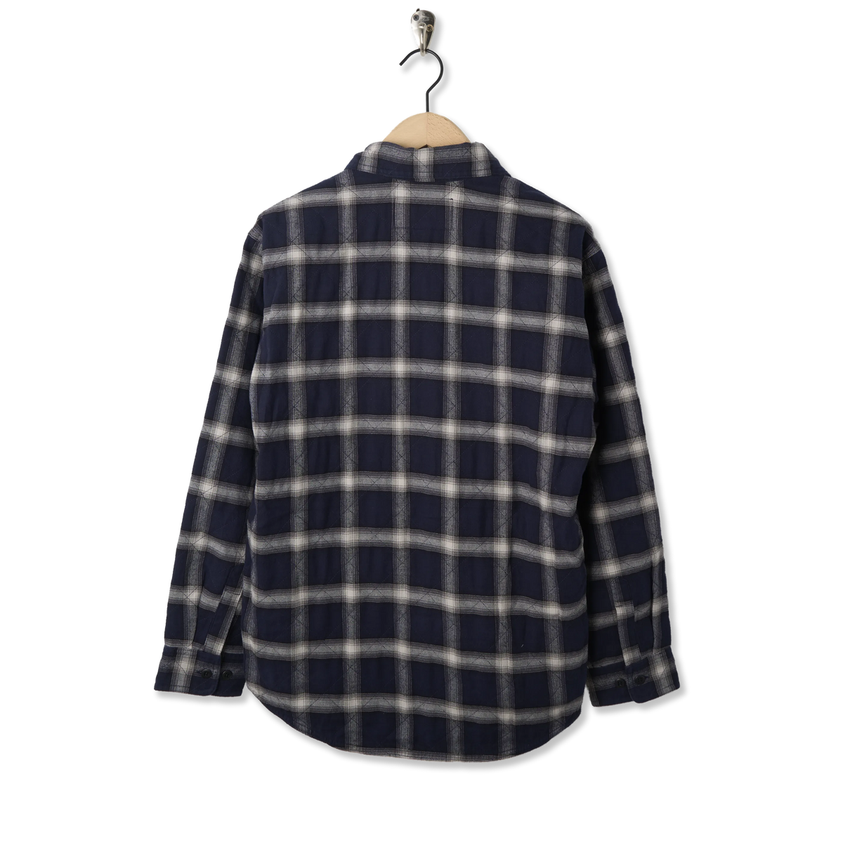 Filson Insulated Flannel Jac-Shirt Navy / Cream Plaid - Back