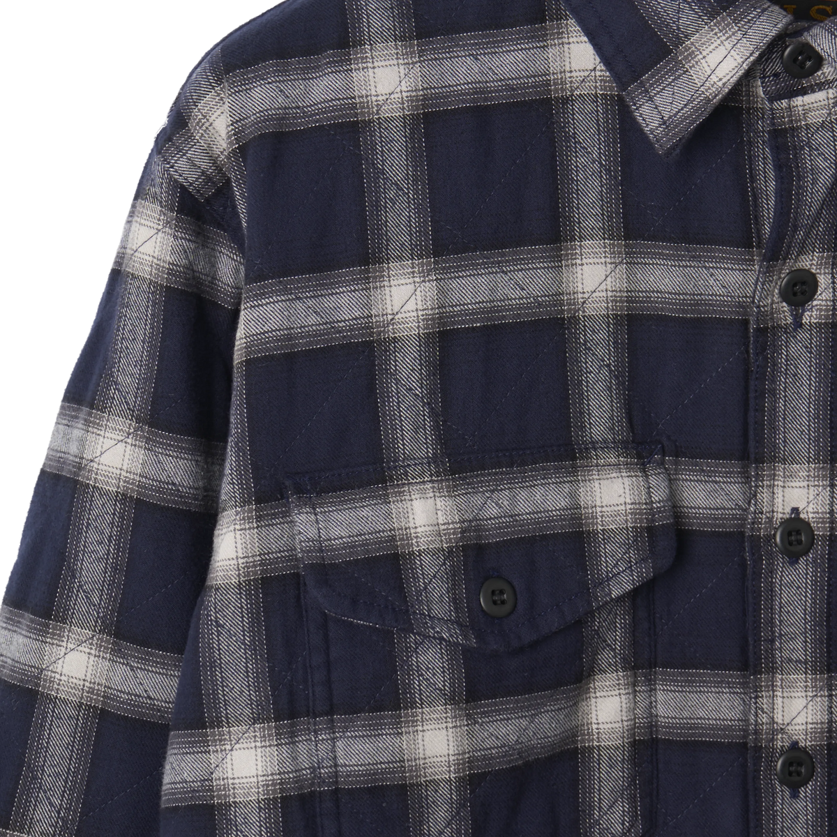 Filson Insulated Flannel Jac-Shirt Navy / Cream Plaid - Detail 2