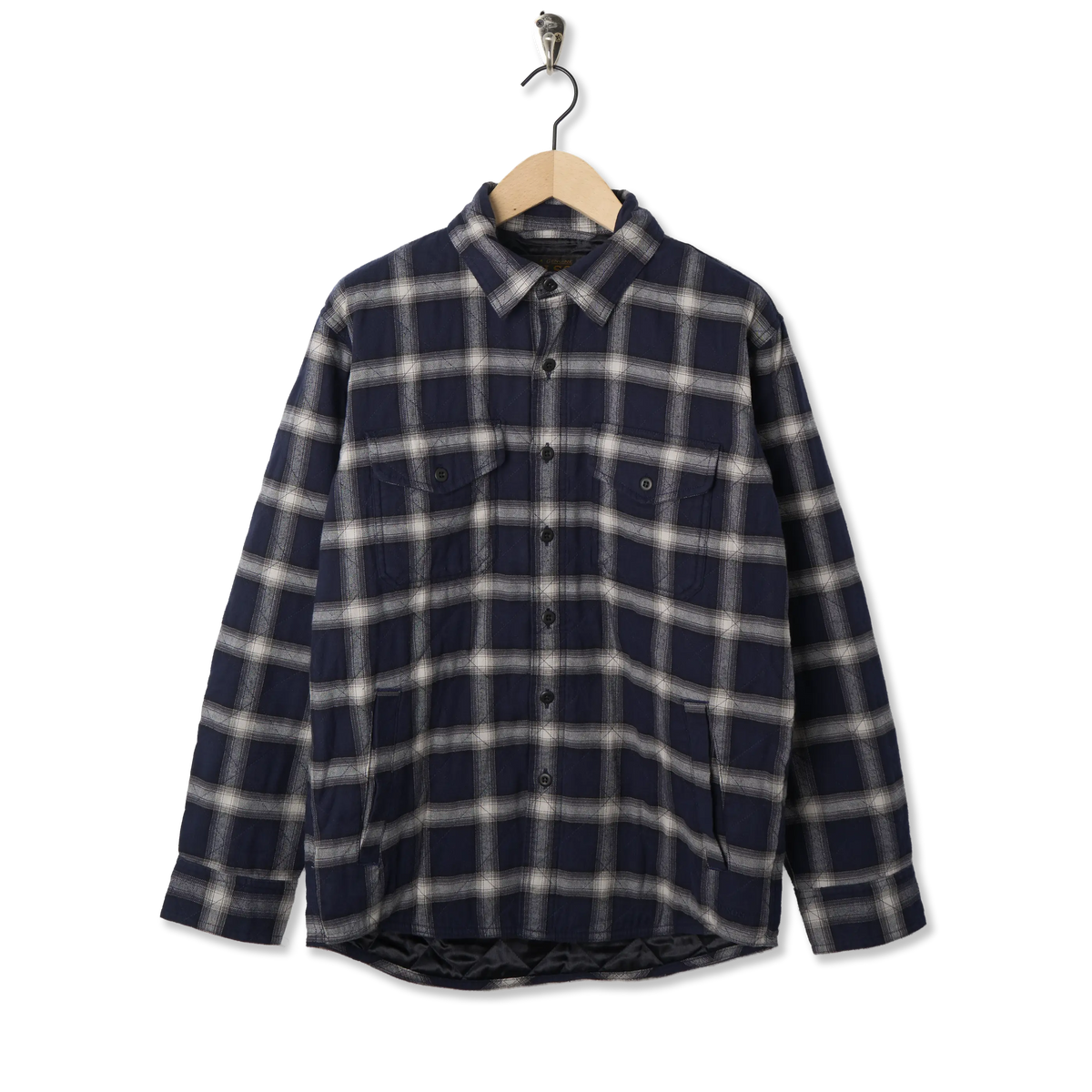 Filson Insulated Flannel Jac-Shirt Navy / Cream Plaid - Front
