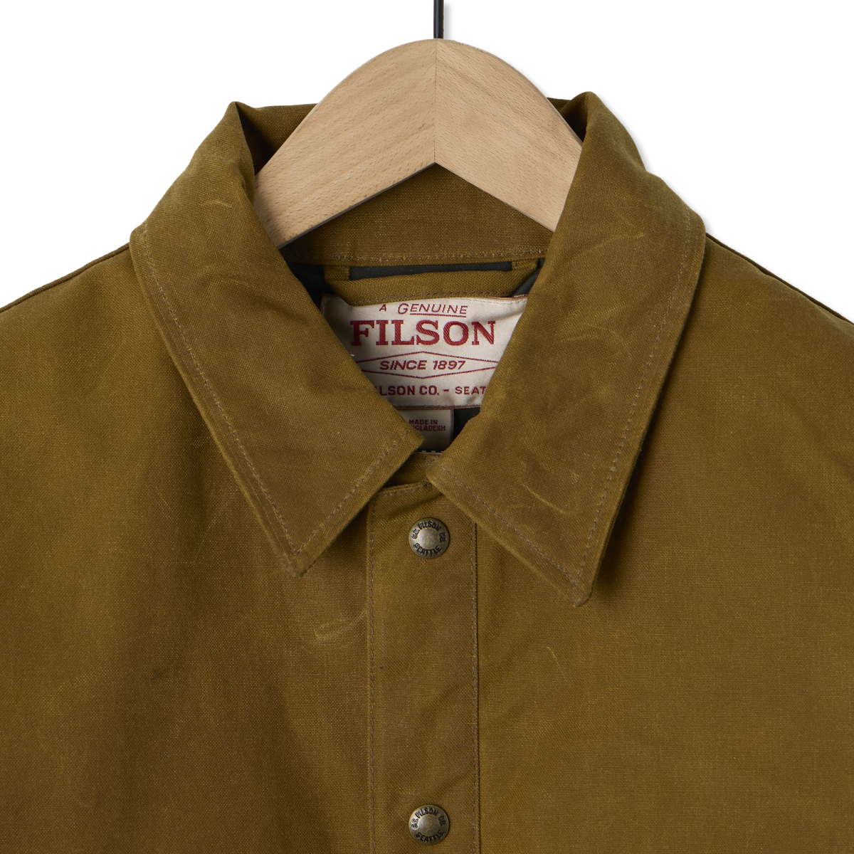 Filson Lined Tin Cruiser Jacket Dark Tan - Detail 3