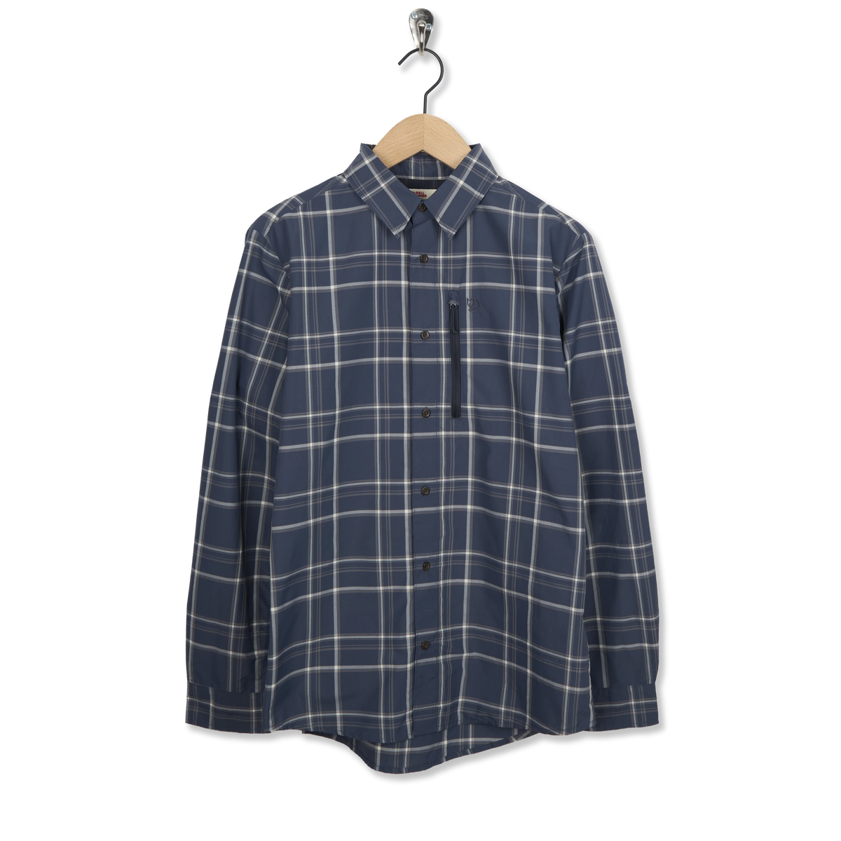 Fjallraven Abisko Hike Shirt LS Classic Dark Navy / Chalk White - Front