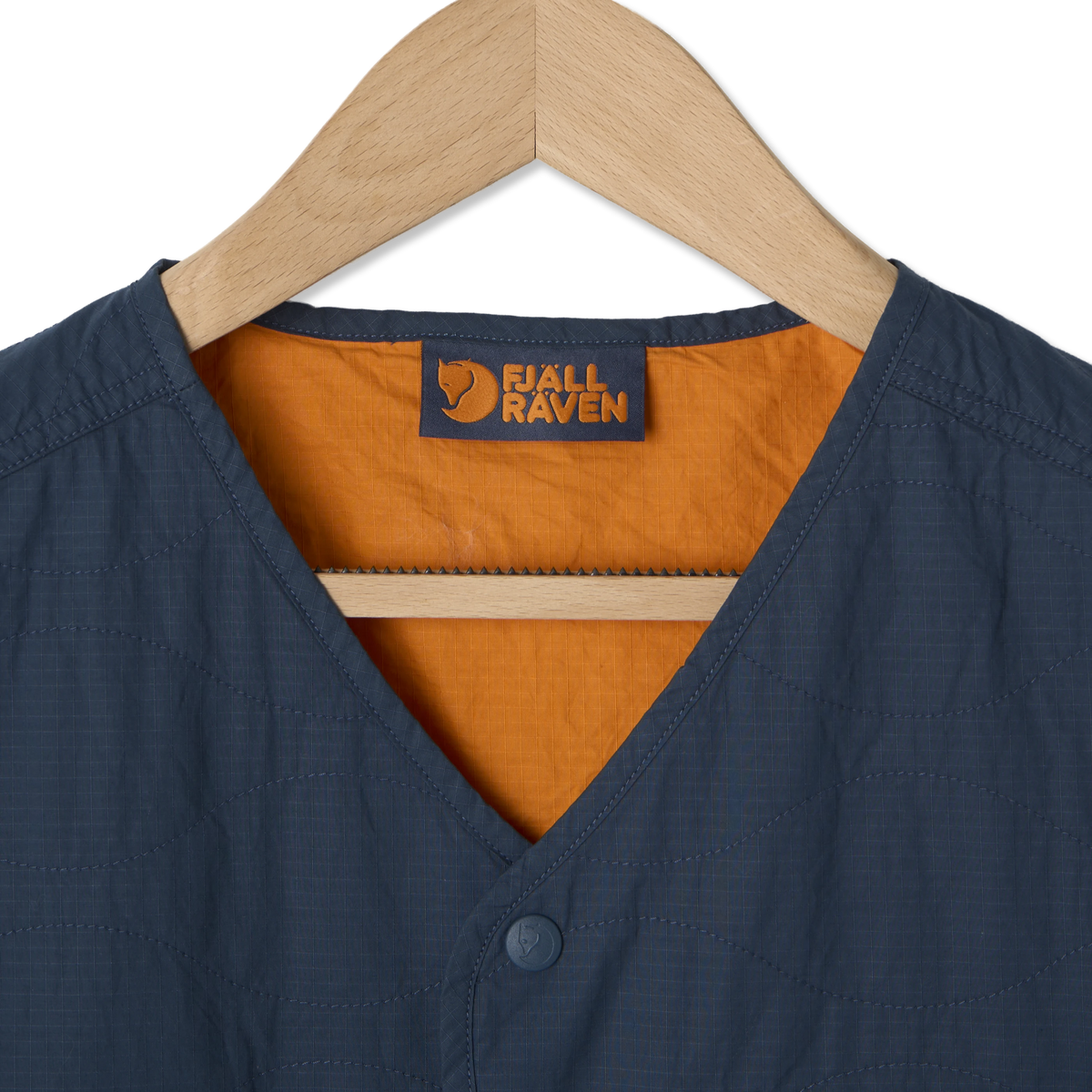 Fjallraven Samlaren Reversible Vest Mountain Blue / Field Orange - Detail 3