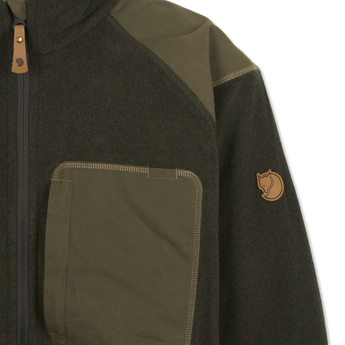 Fjallraven Varmland Fleece Jacket Laurel Green - Detail 2