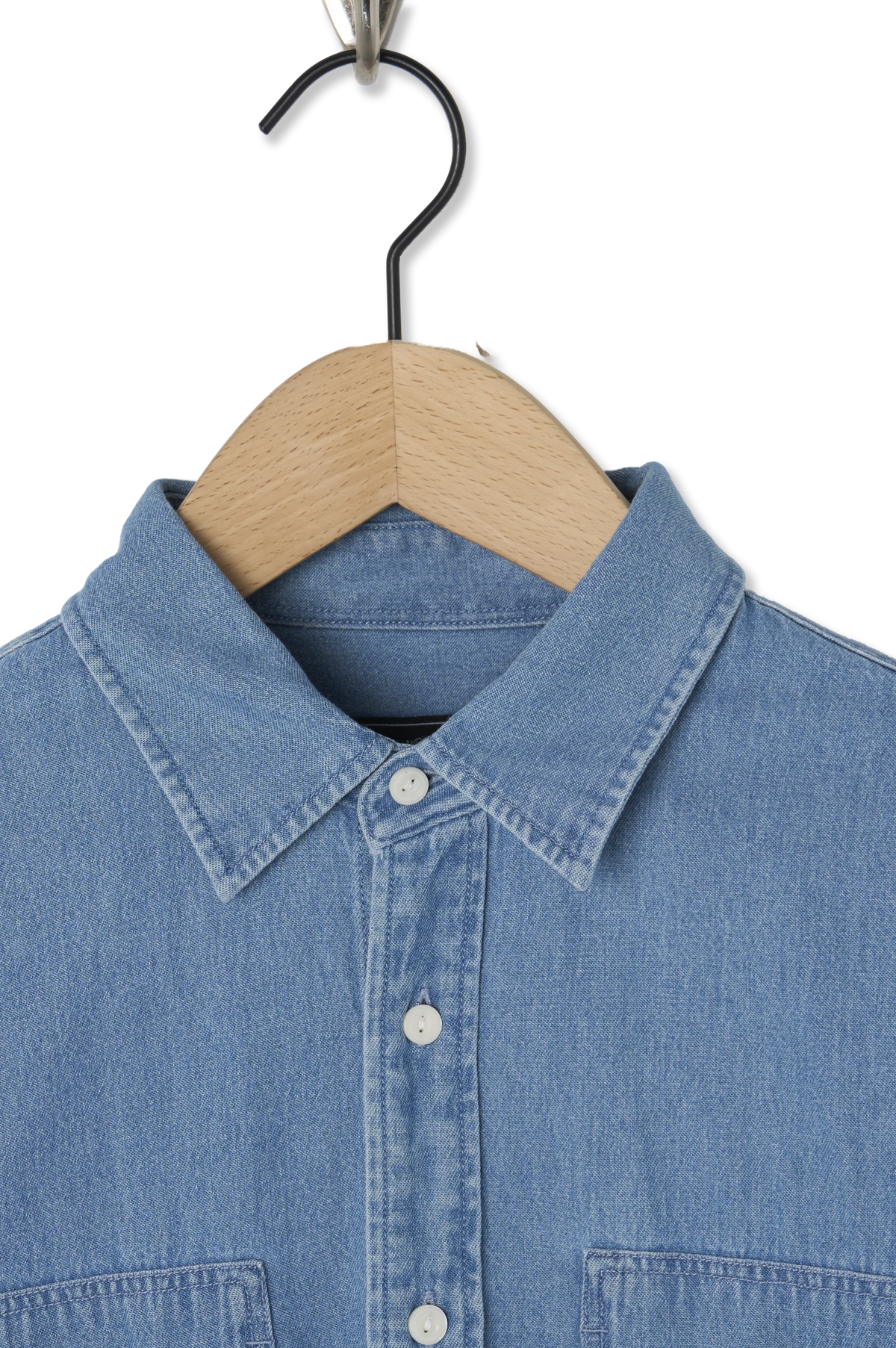 Frizmworks Bleach Denim Utility Shirt Mid Blue - Detail 1