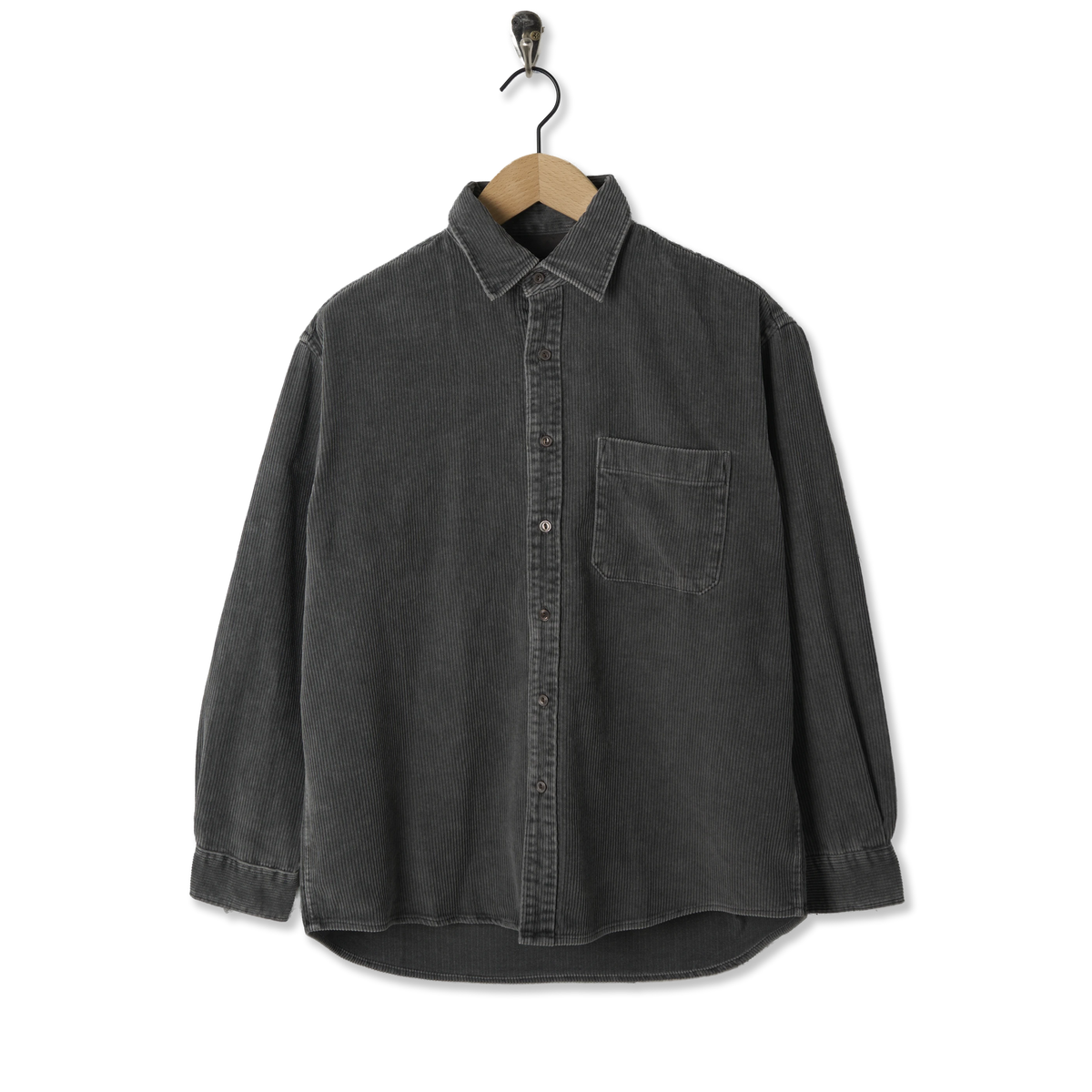Frizmworks Pigment 8W Corduroy Shirt 002 Charcoal - Front