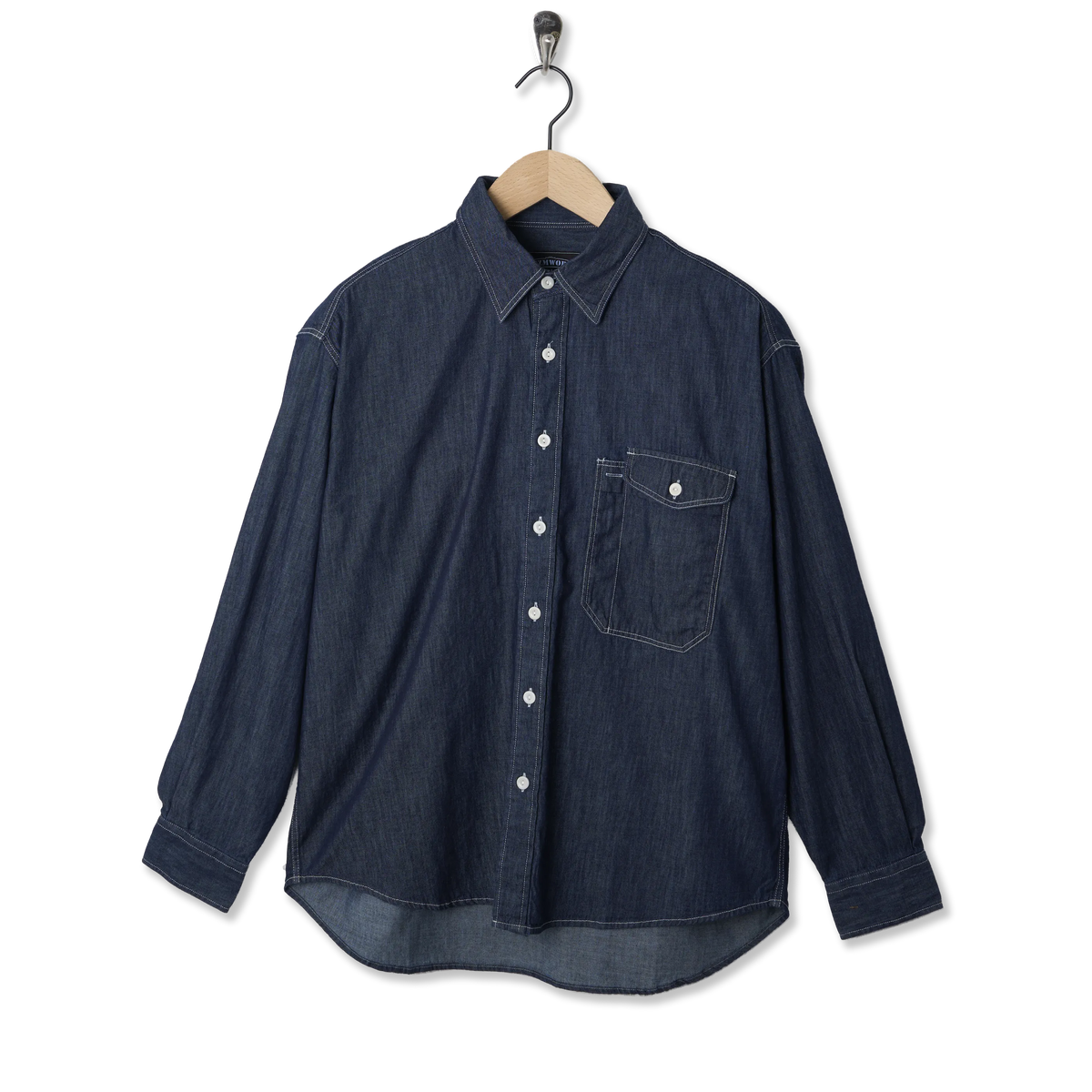 Frizmworks Utility Flap Pocket Denim Work Shirt Indigo - Front