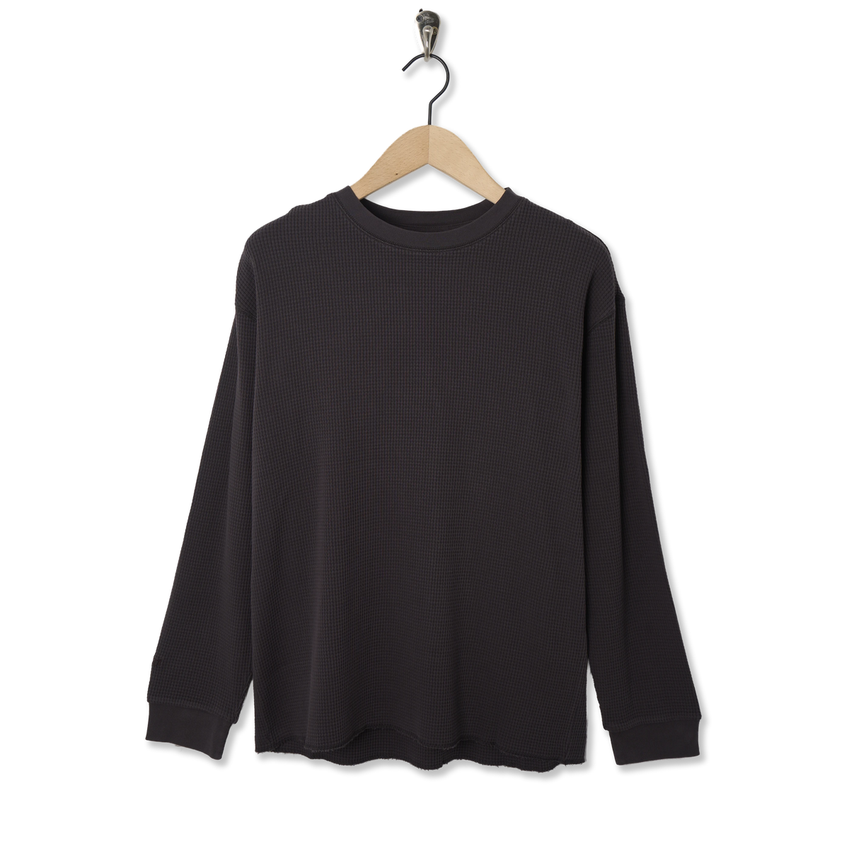 Gramicci Waffle Crew Fossil Pigment - Front