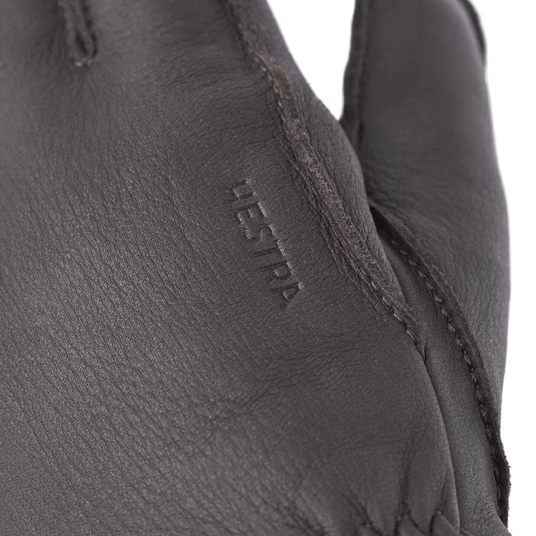 Hestra Deerskin Primaloft Rib Glove Dark brown - View 1