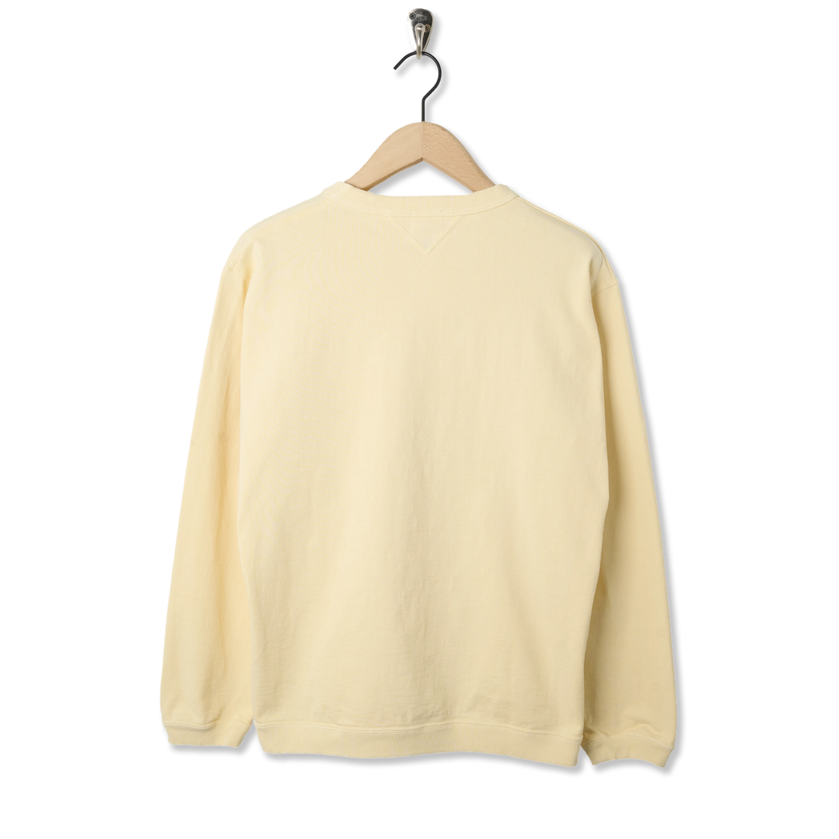 Jackman Dotsume Rib L/S T-Shirt Uni Cream - Back