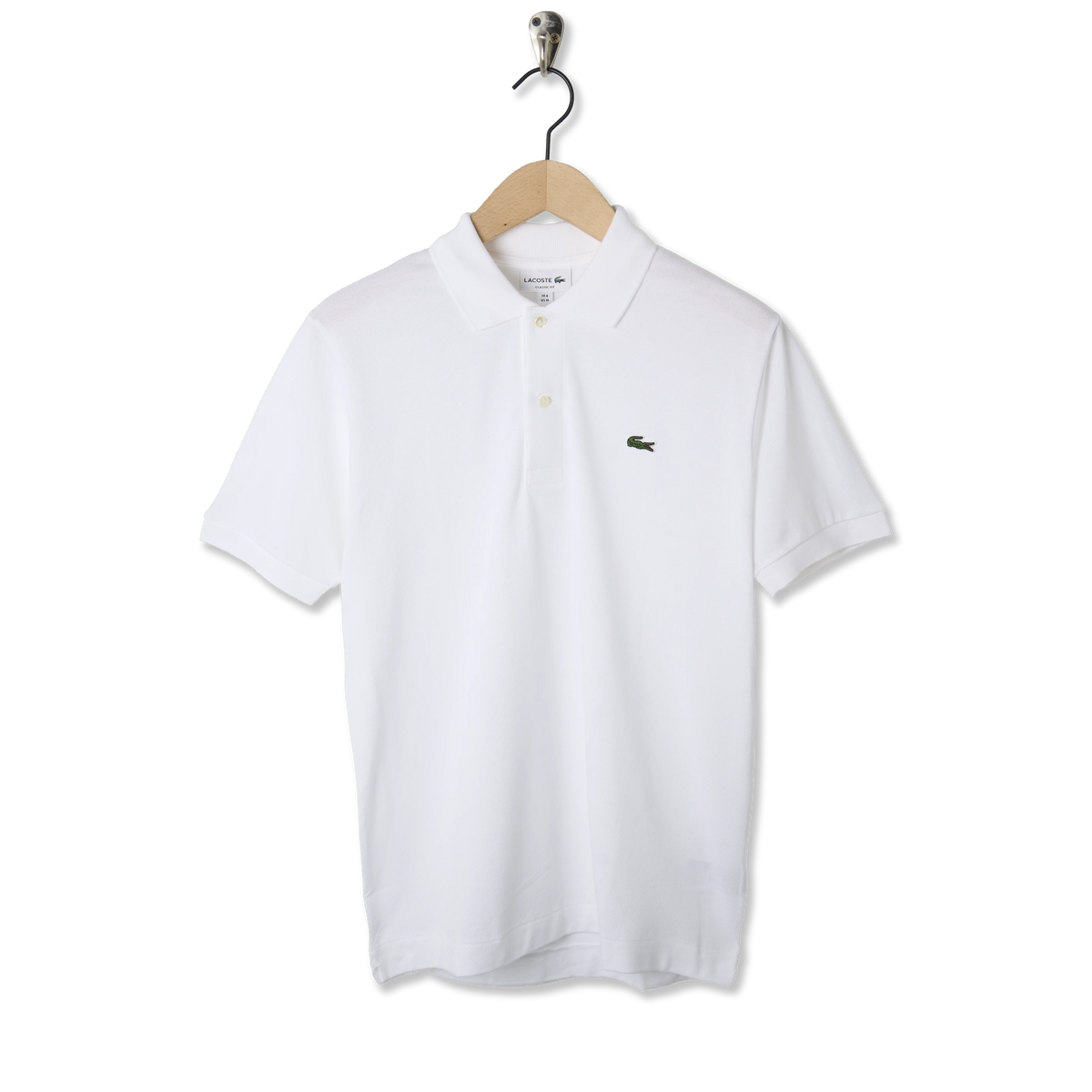 Lacoste Original L.12.12 Petit Pique Cotton Polo Shirt White - Front