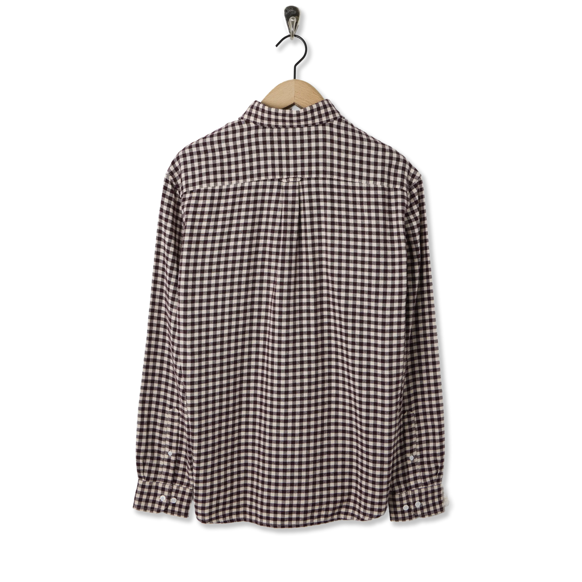 Lacoste Regular Fit Plaid Flannel Shirt Beige / Brown - Back