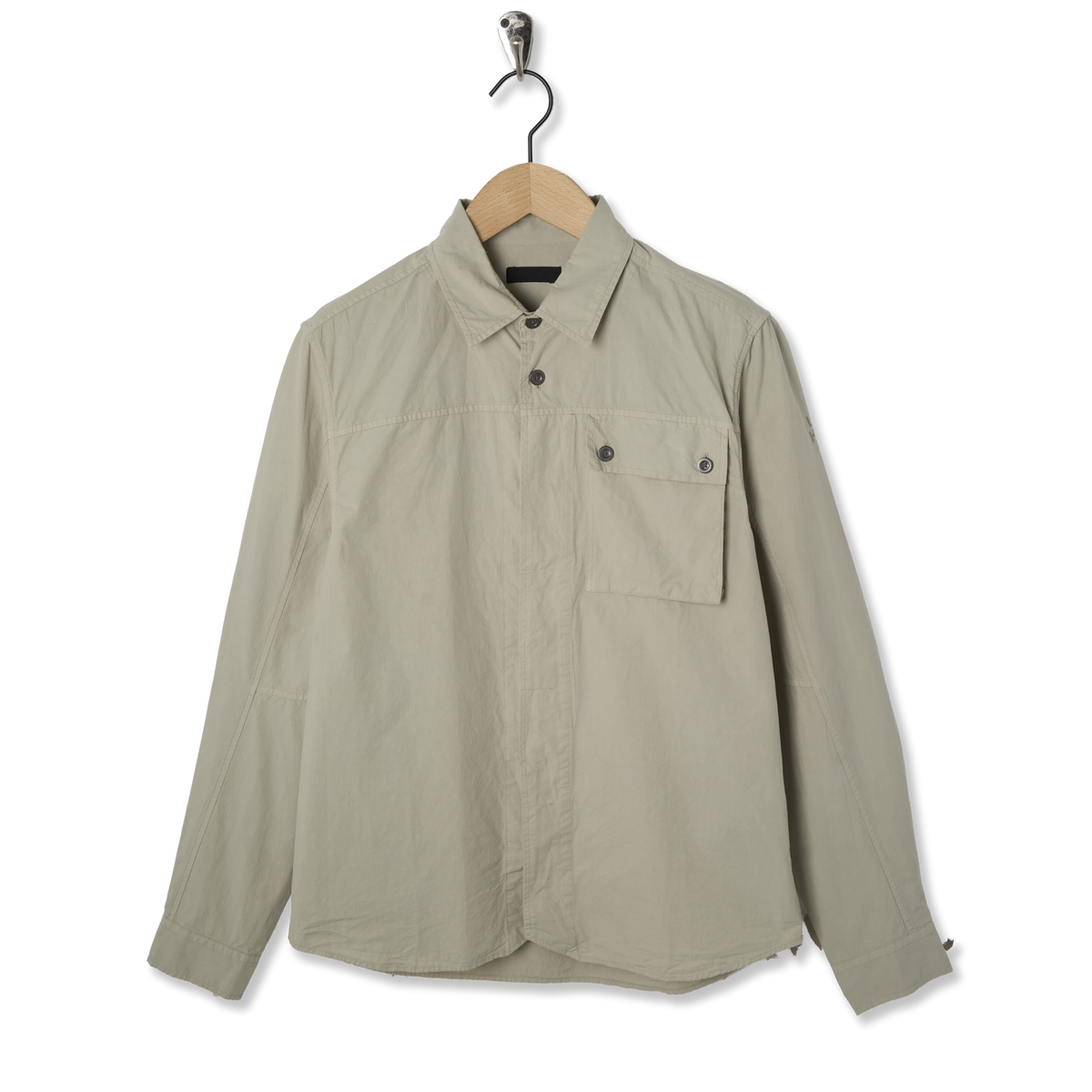 Left Hand BTTN PKT SHIRT STONE - Front