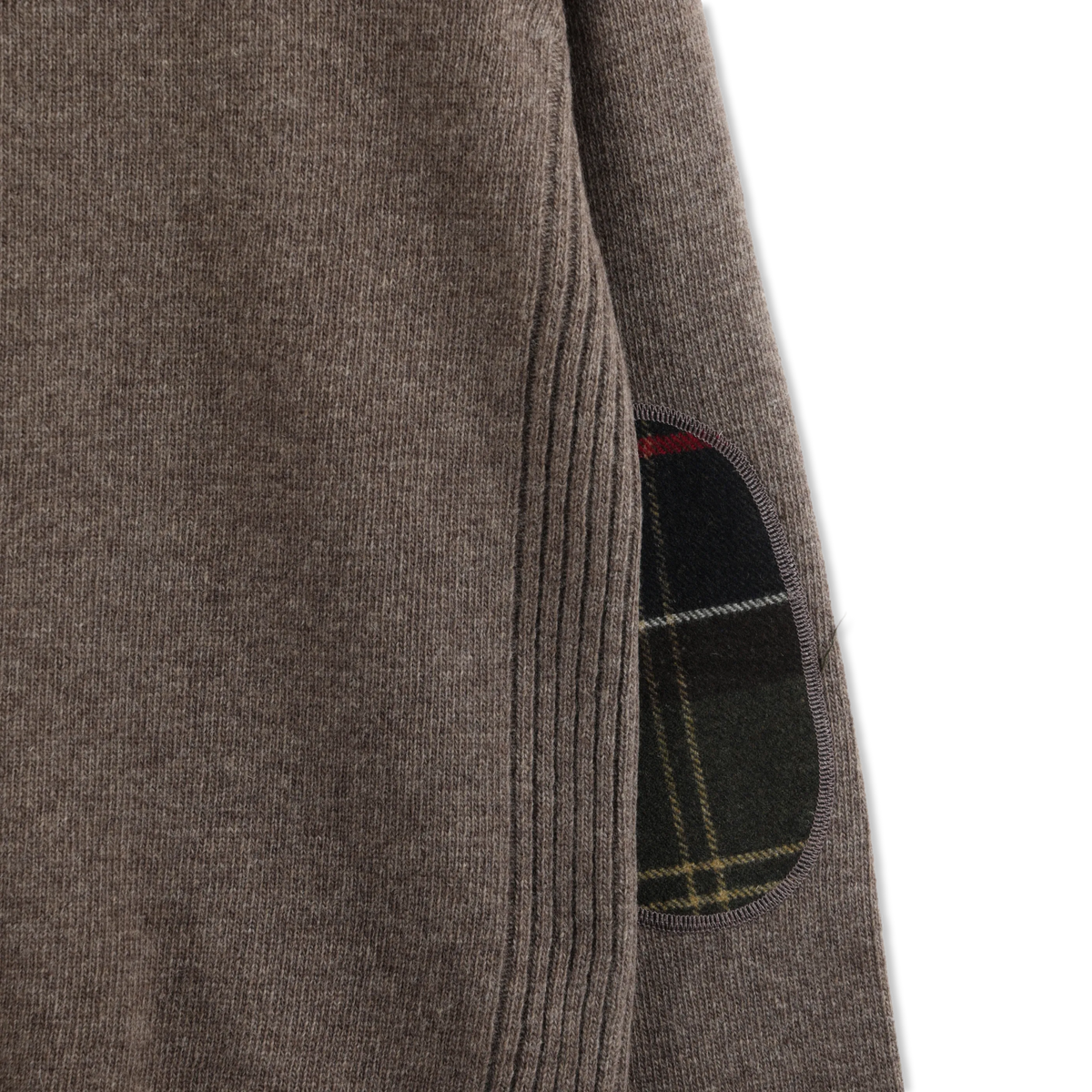 Barbour Holden Half Zip Knitted Jumper Military Marl - Detail 2