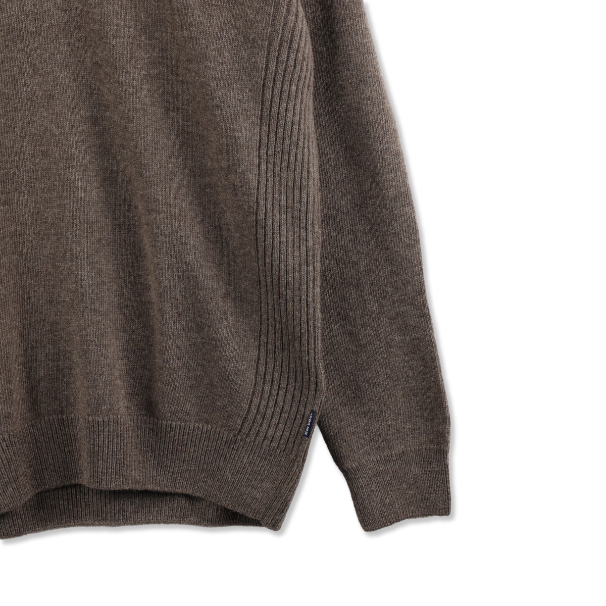 Barbour Holden Half Zip Knitted Jumper Military Marl - Detail 4