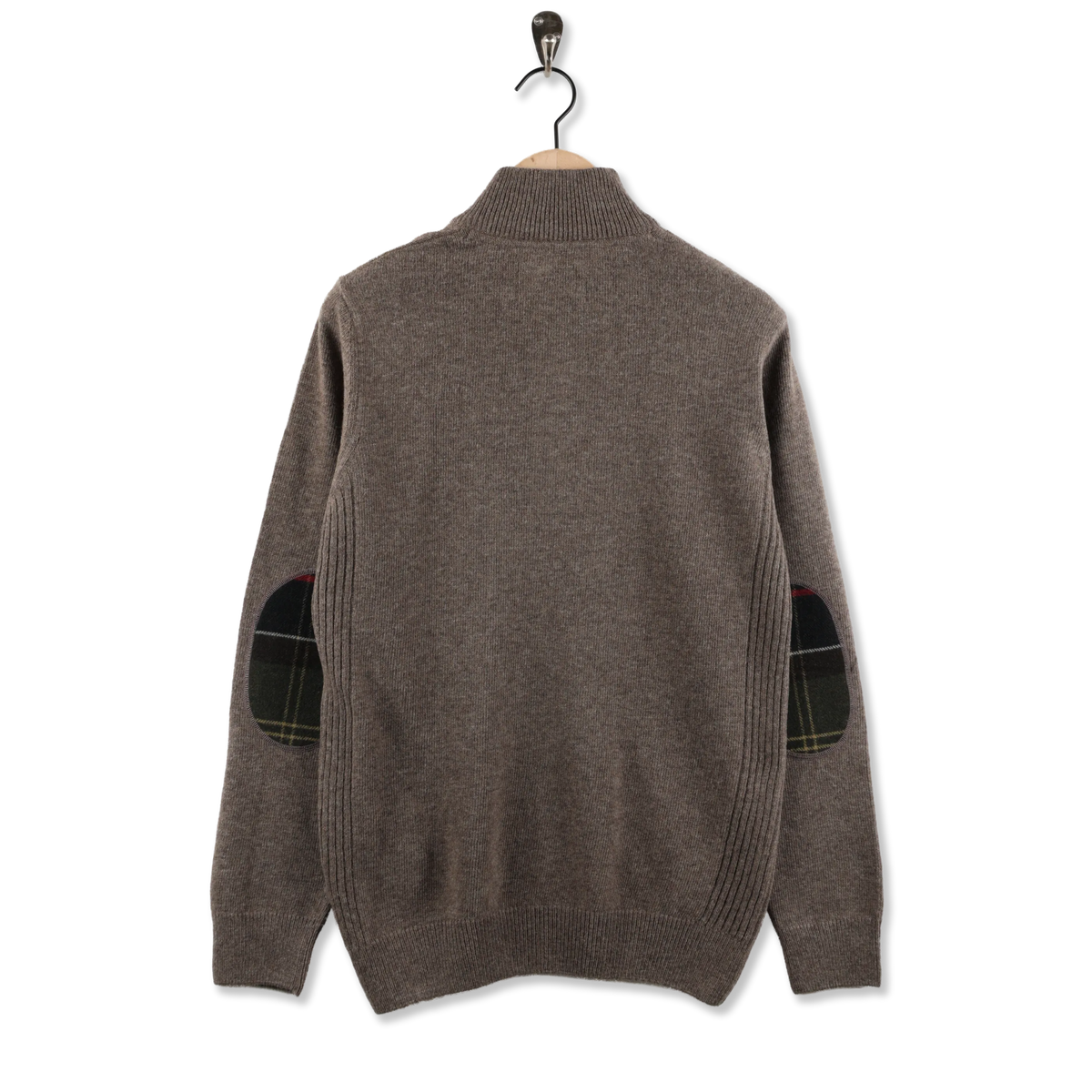 Barbour Holden Half Zip Knitted Jumper Military Marl - Back