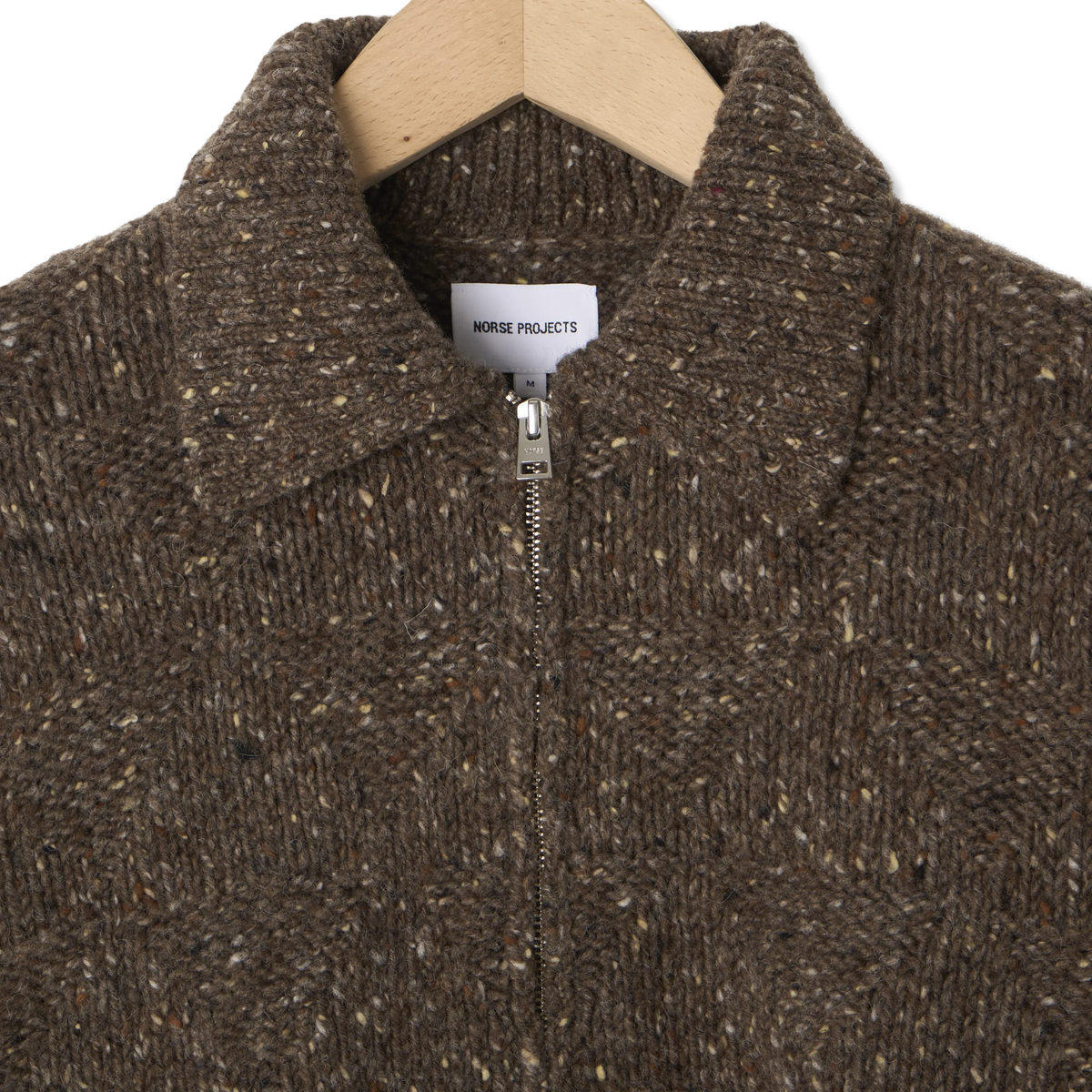 Norse Projects Erik Donegal Diamond Jacket Seal Brown - Detail 2