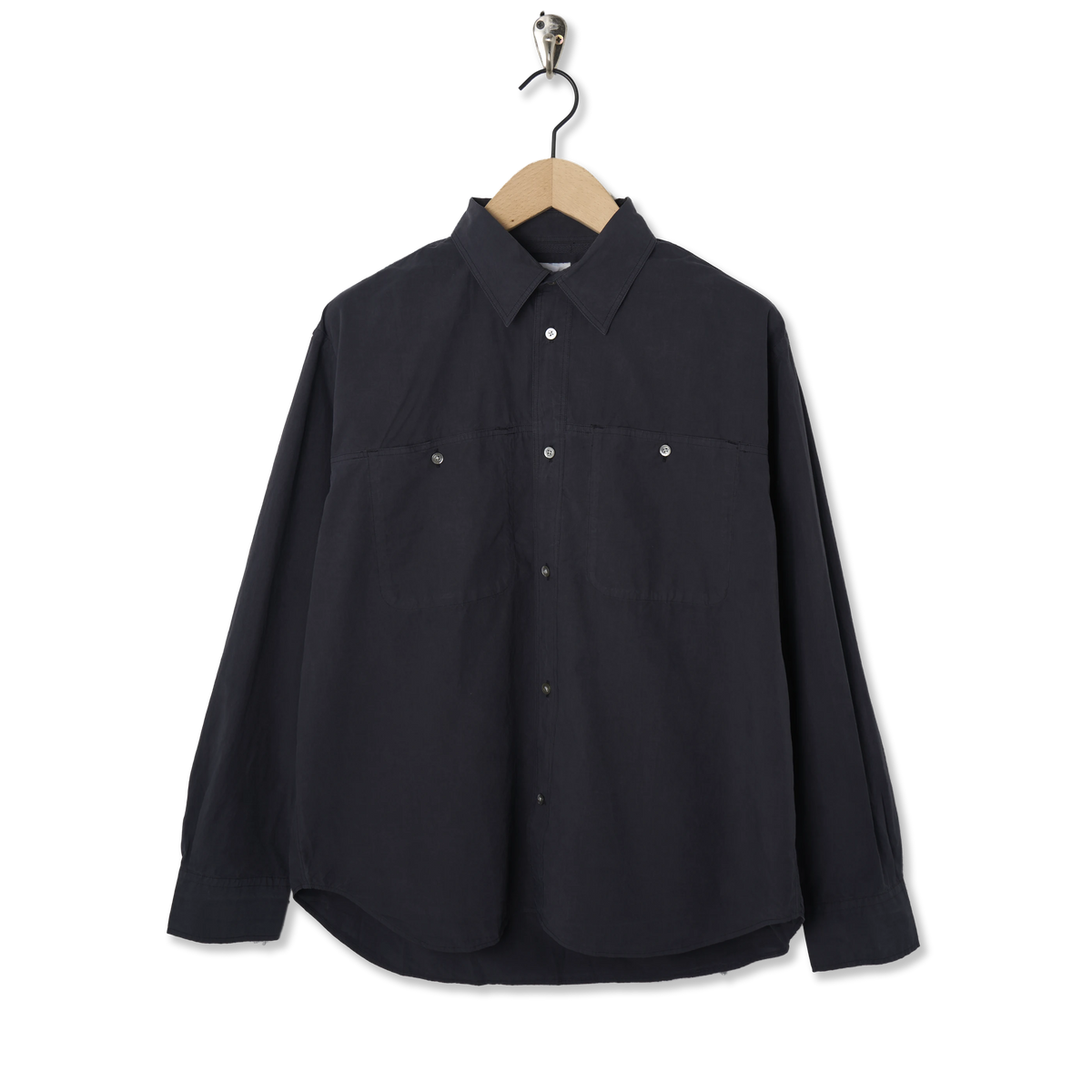 Norse Projects Falster Tencel Oversize Shirt Dark Navy - Front
