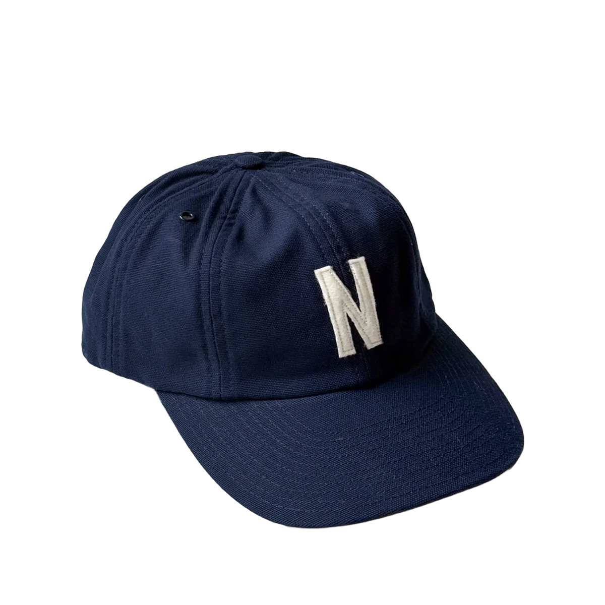 Norse Projects Light Canvas Felt N 8 Panel Cap Dark Navy - View 1