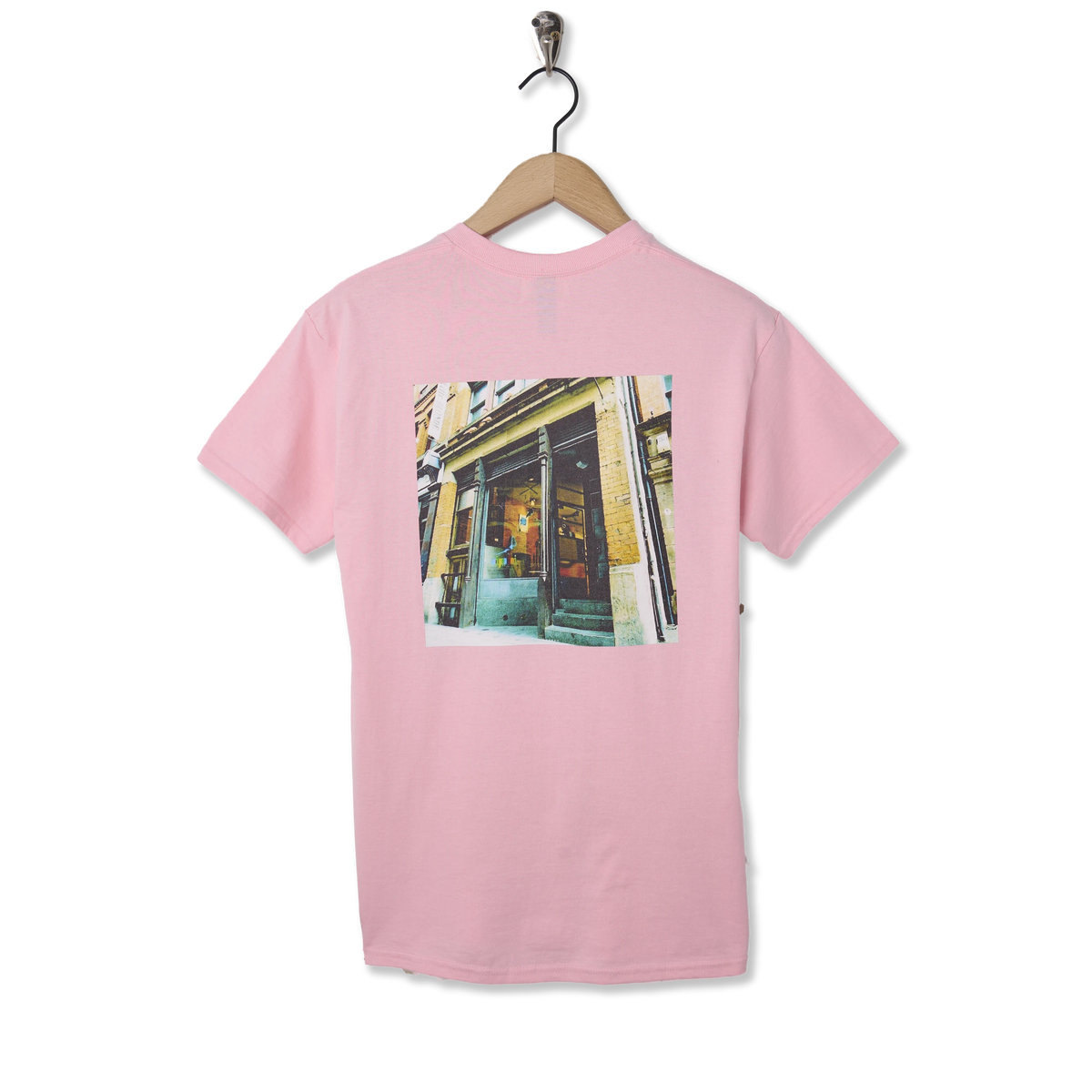 Oi Polloi 70 Tib Street S/S T-Shirt Pink - Back