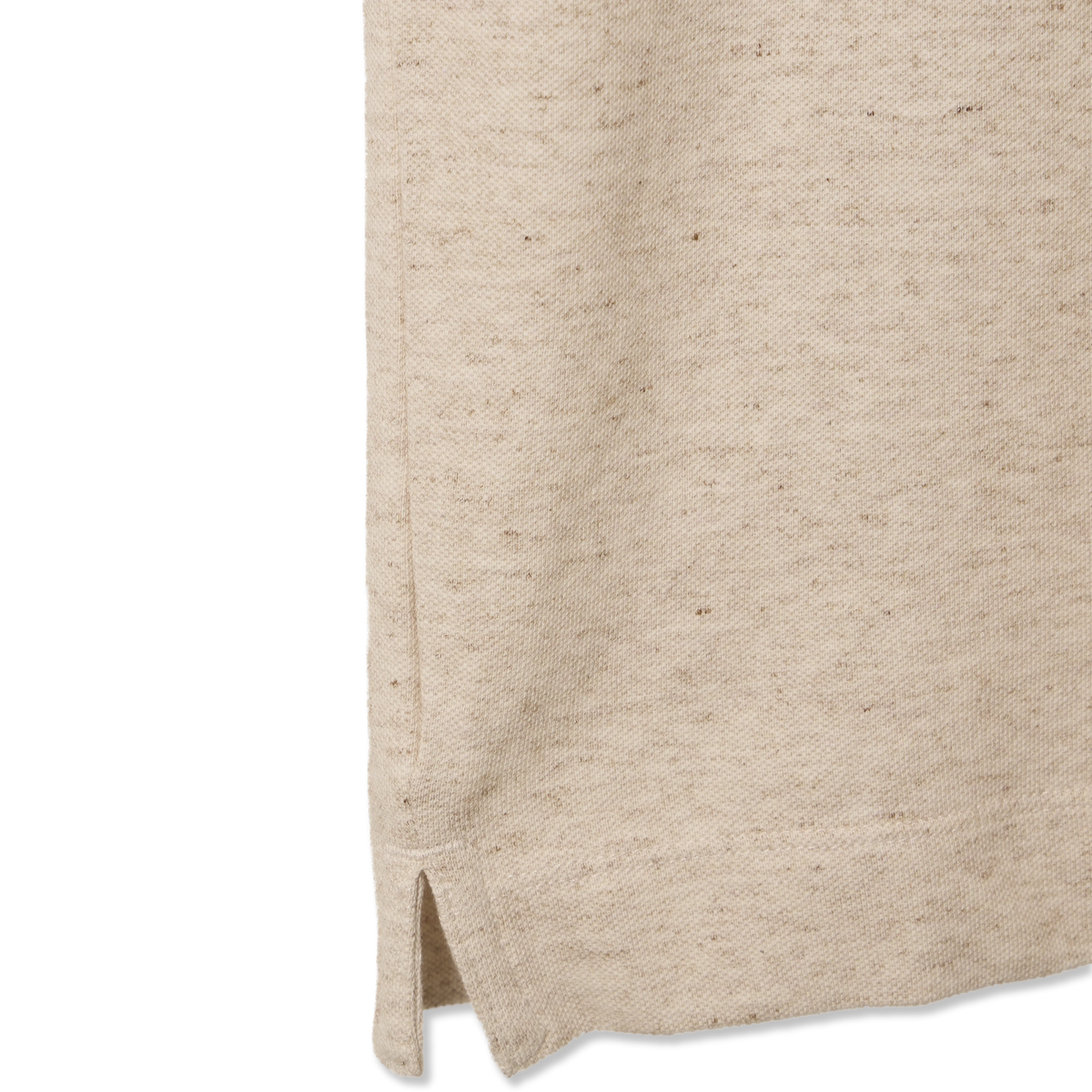 Oi Polloi Classic S/S Polo Shirt Oatmeal - Detail 3