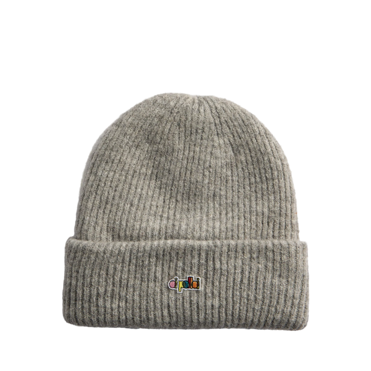Oi Polloi North Sea Knit Beanie Hat Light Grey - View 1