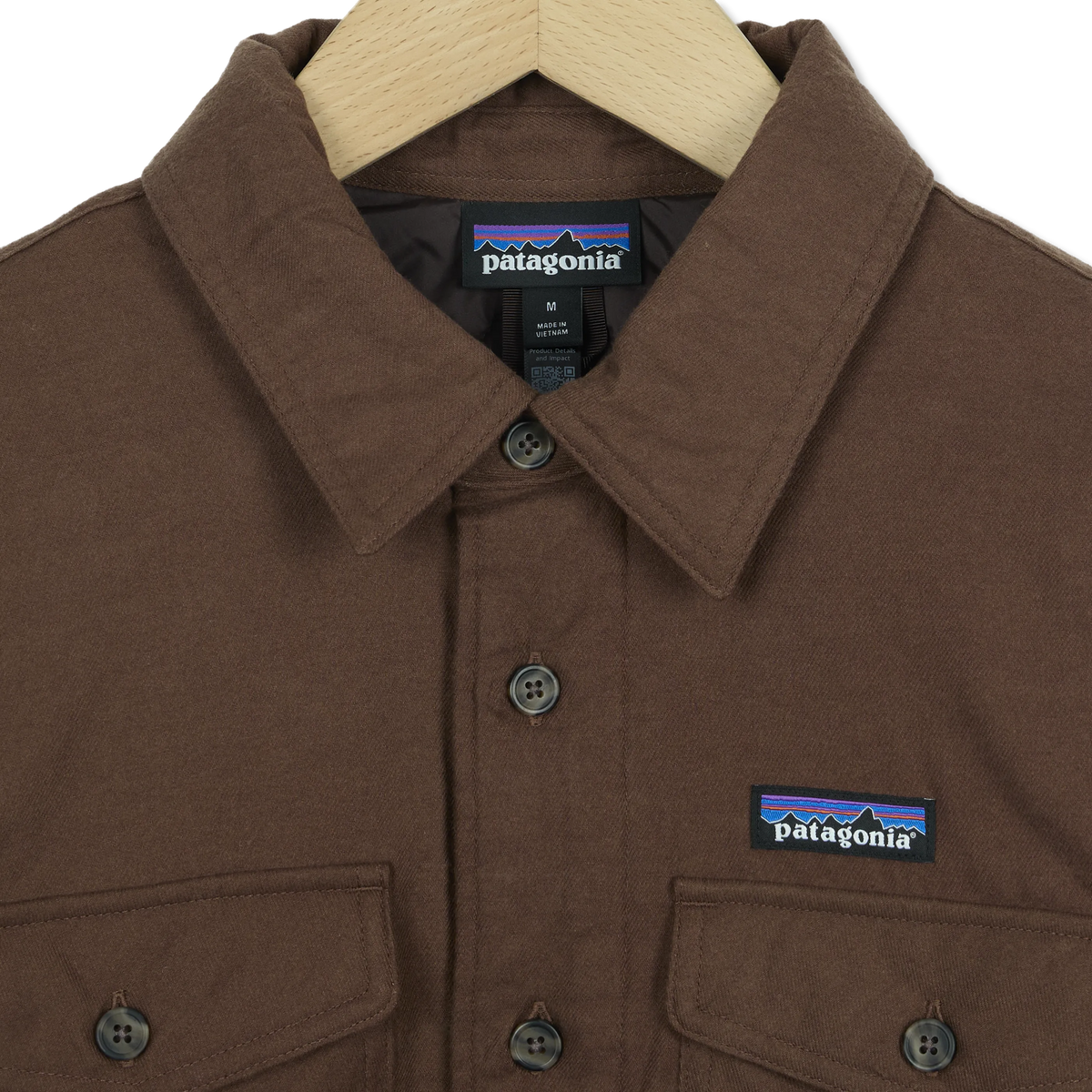 Patagonia Lightweight Insulated Fjord Flannel Shirt Berm Brown - Detail 2