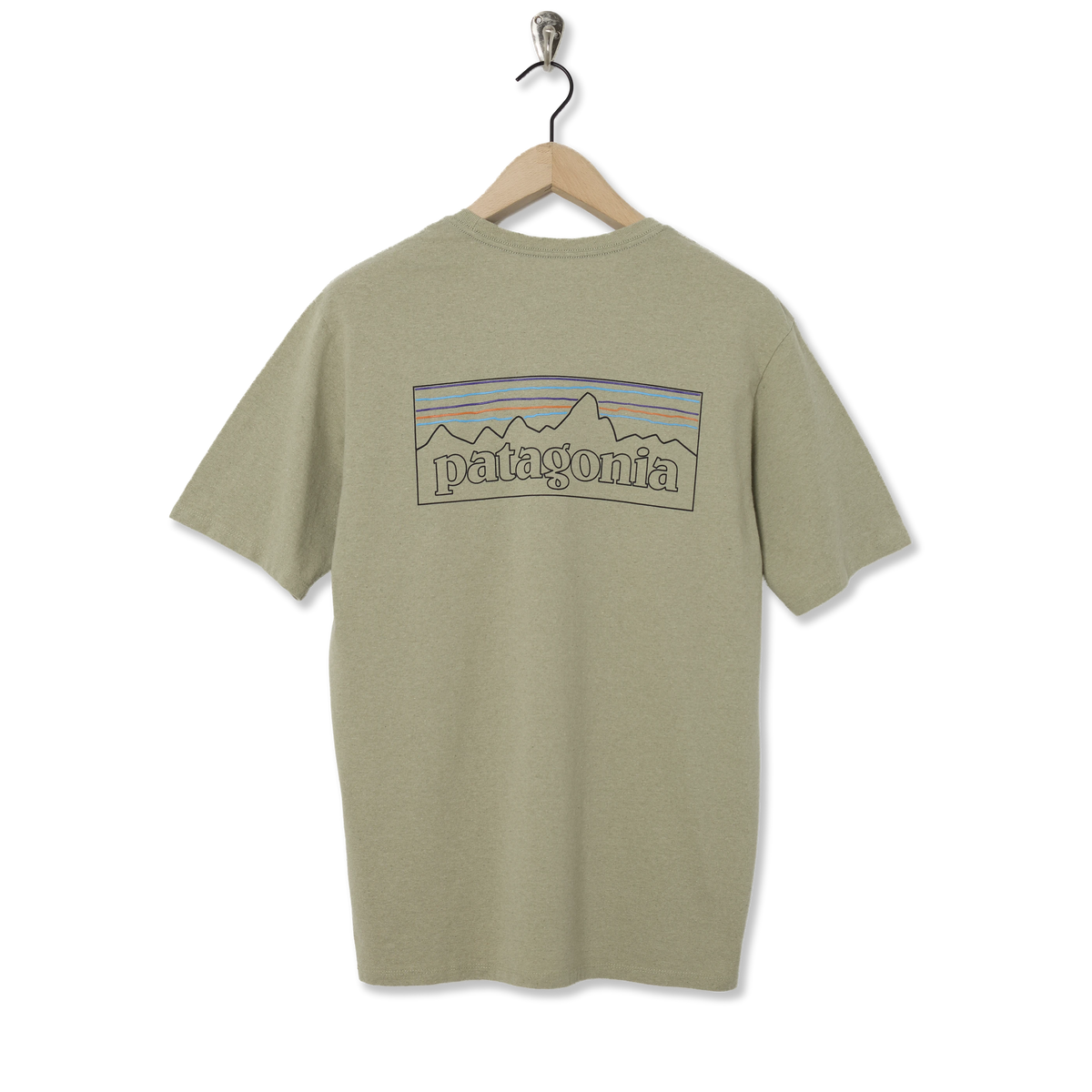 Patagonia P-6 Logo Responsibili-Tee P-6 Outline Gumtree Green - Back