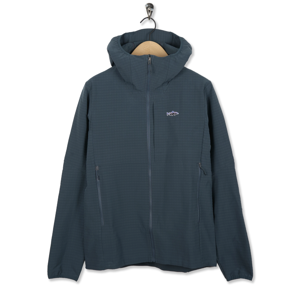 Patagonia R1 TechFace Fitz Roy Trout Hoody Summit Blue - Front